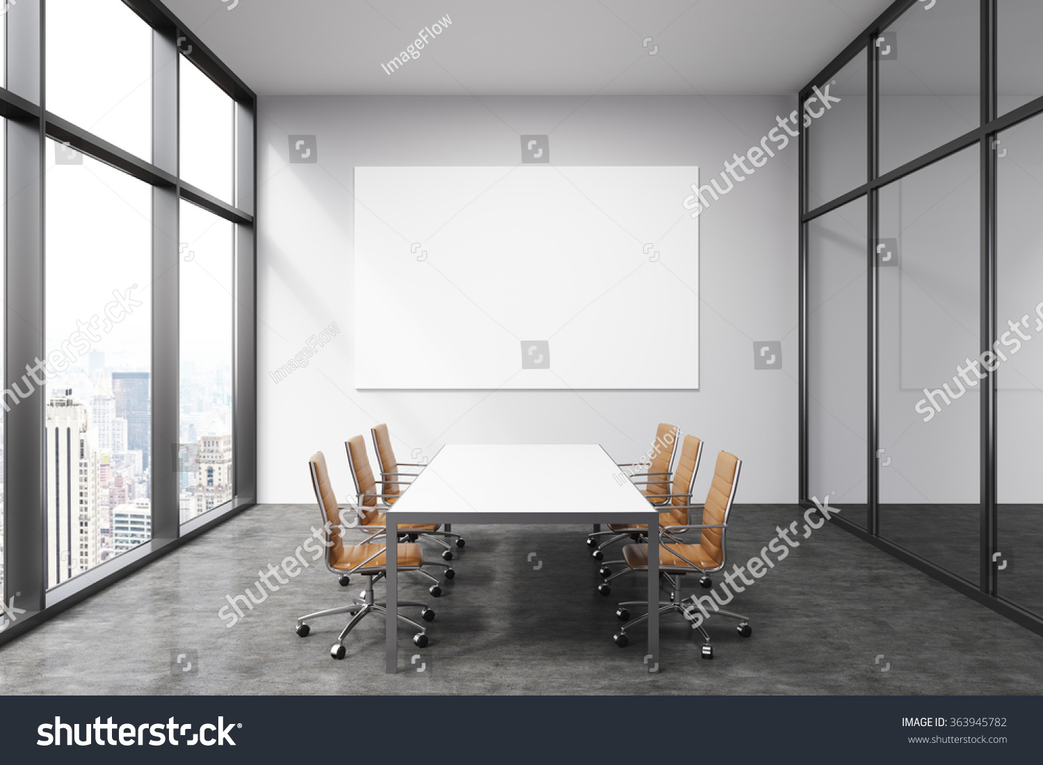 Meeting Room Office Building French Window Stock Illustration 363945782 ...