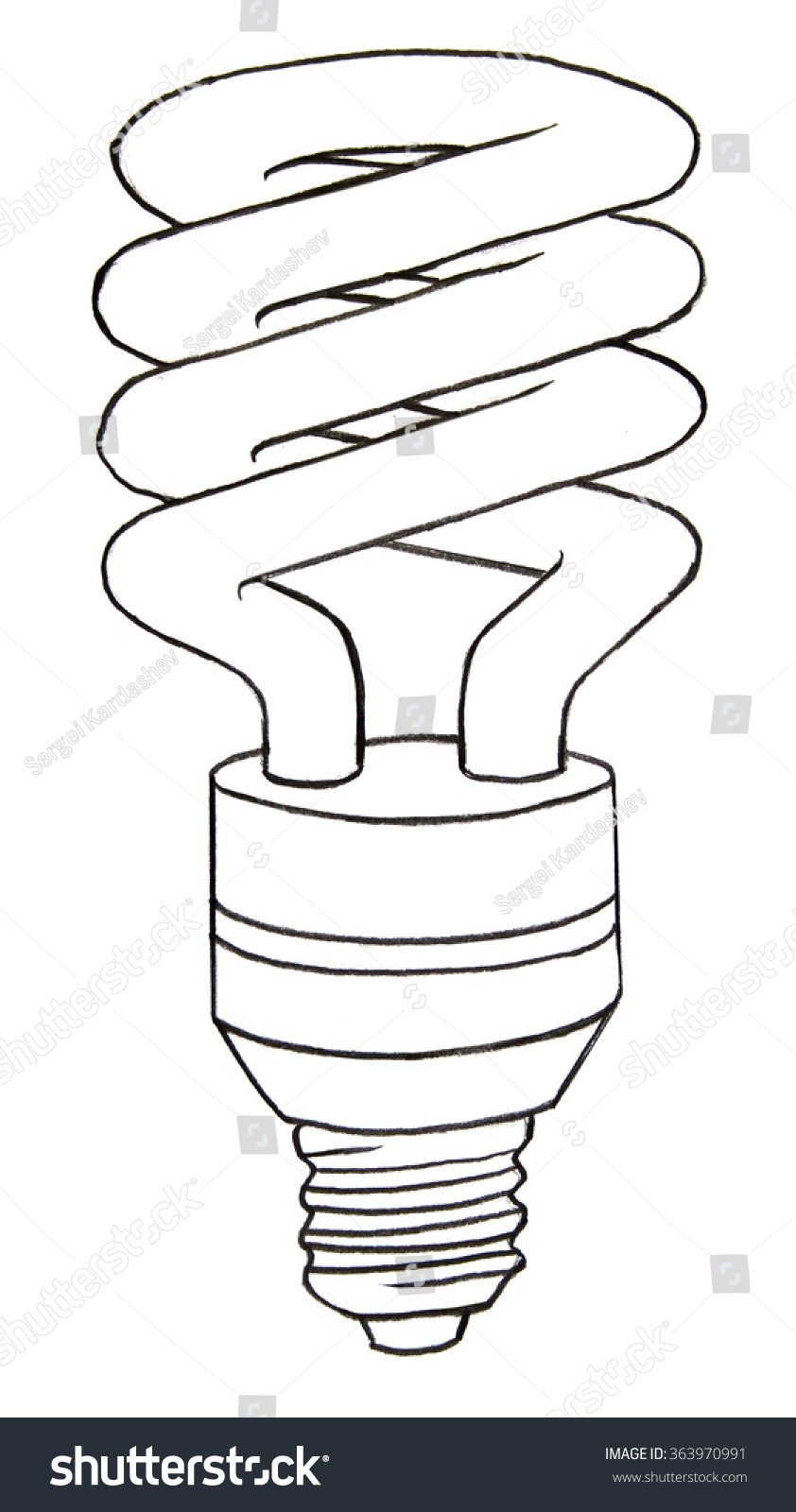 Cfl Lamp Sketch Illustration Stock Illustration 363970991 | Shutterstock