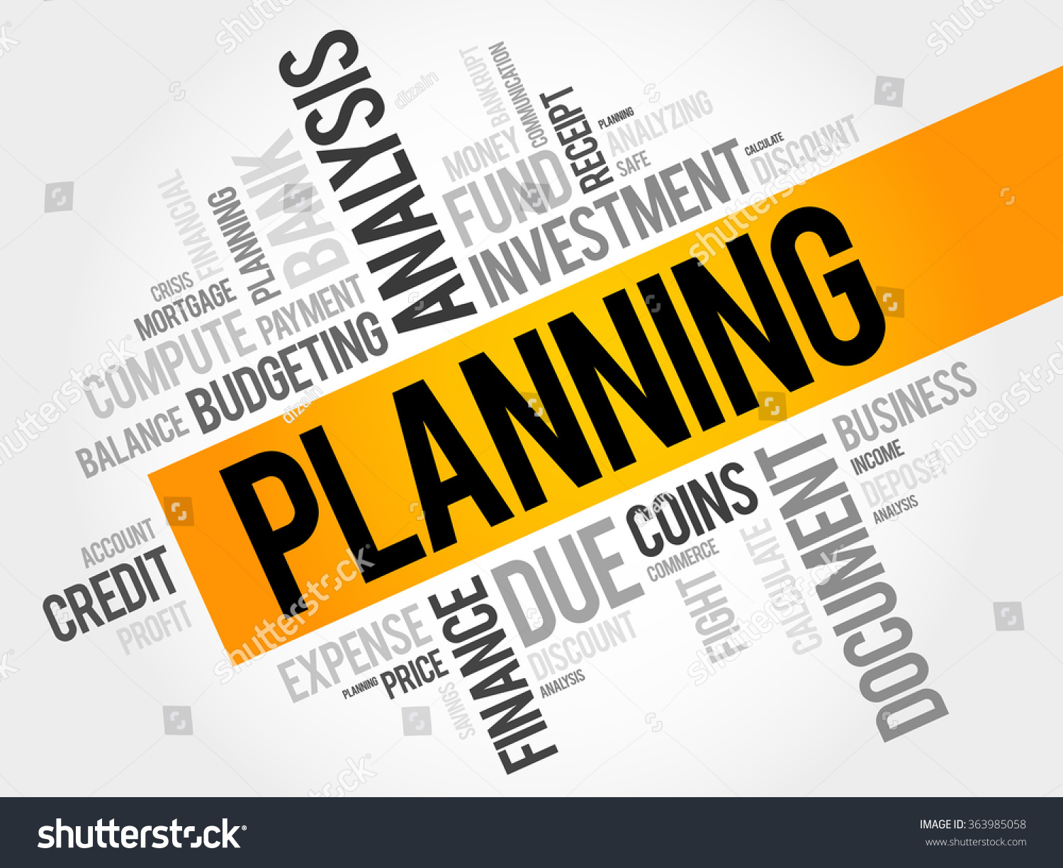 Planning Word Cloud Business Concept Stock Illustration 363985058 