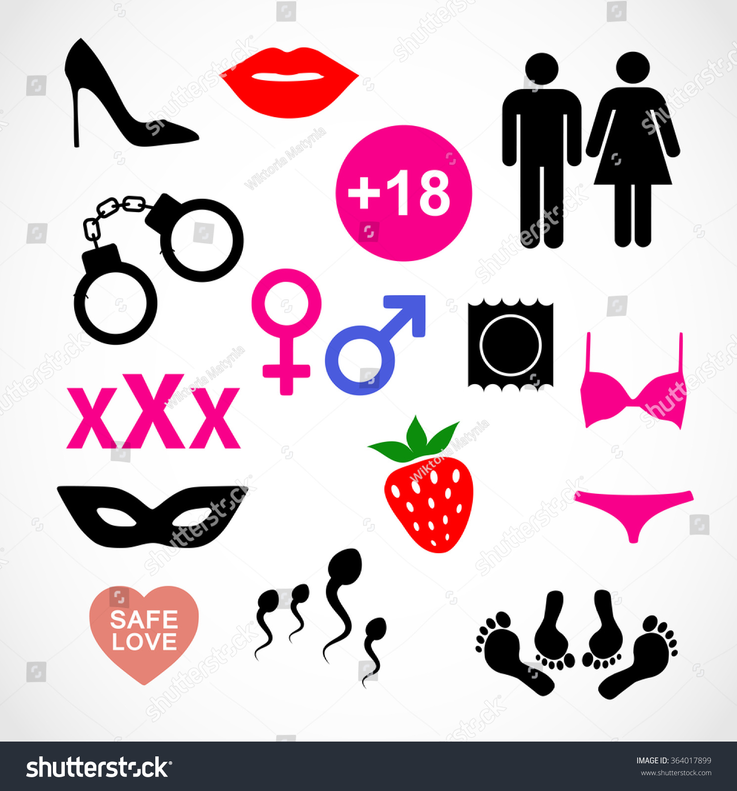 Sex Icon Set Vector Stock Vector Royalty Free 364017899 Shutterstock