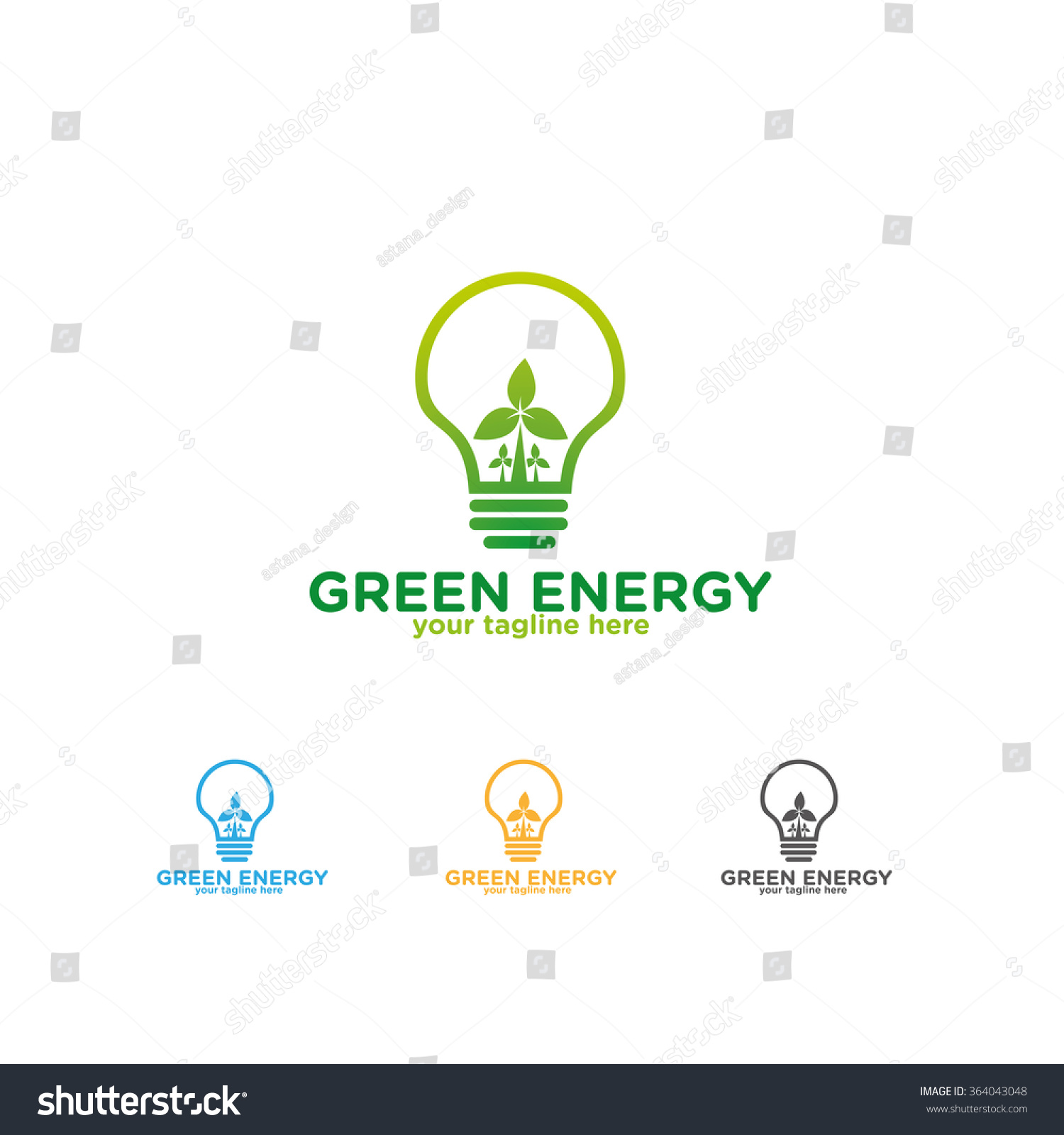 Green Energy Logo Green Power Logo Stock Vector (Royalty Free ...