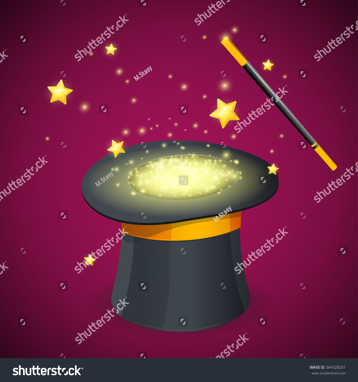 Magic Hat Wand Concept Amazing Vector Stock Vector (Royalty Free ...