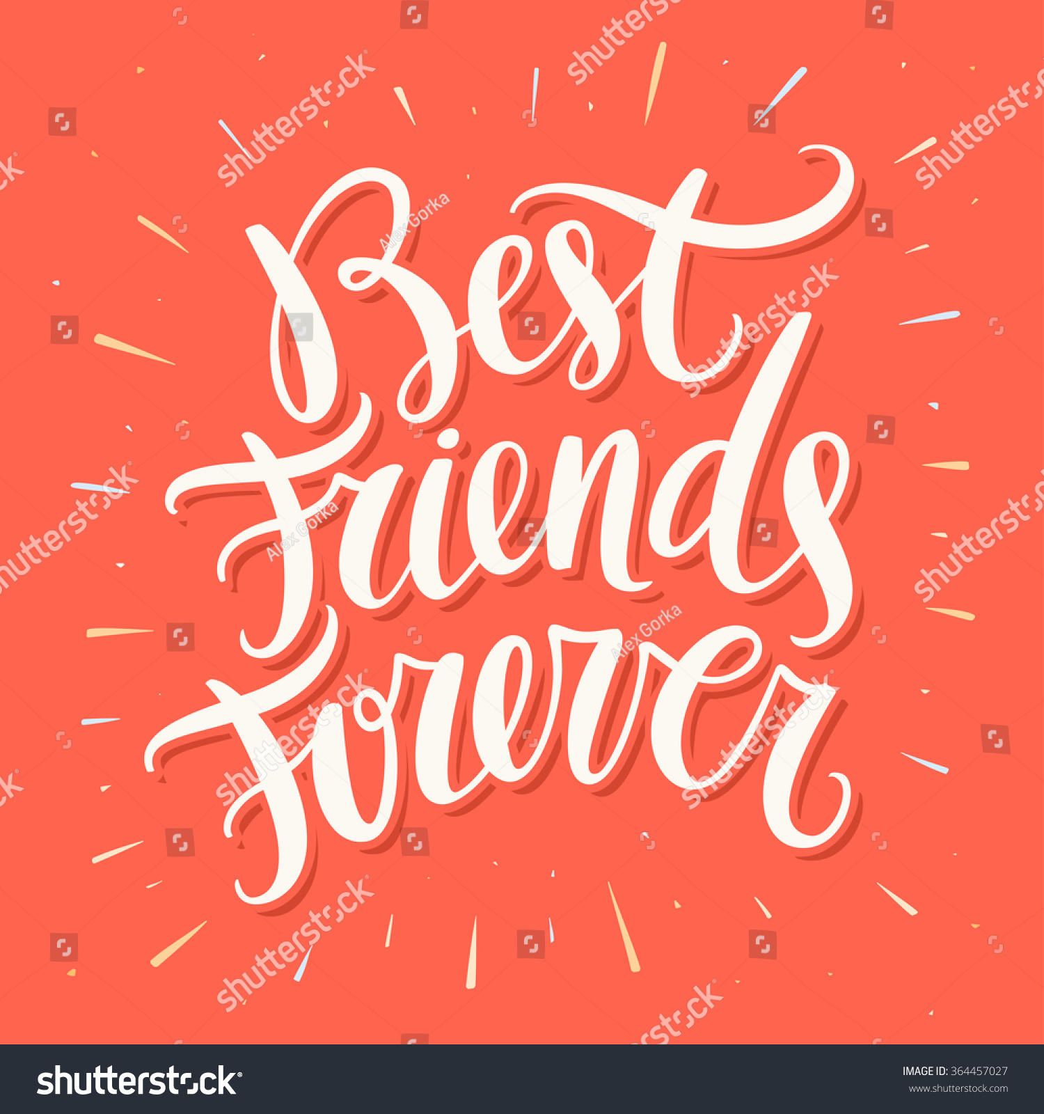 Best Friends Forever Hand Lettering 스톡 벡터 로열티 프리 364457027 Shutterstock