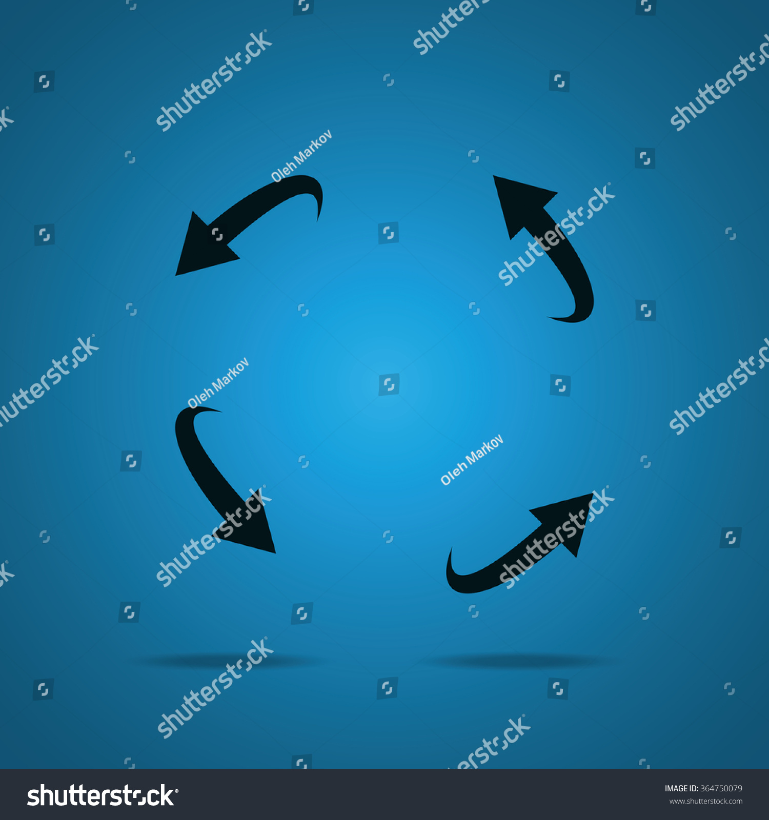 curved-bent-arrow-elements-stock-vector-royalty-free-364750079