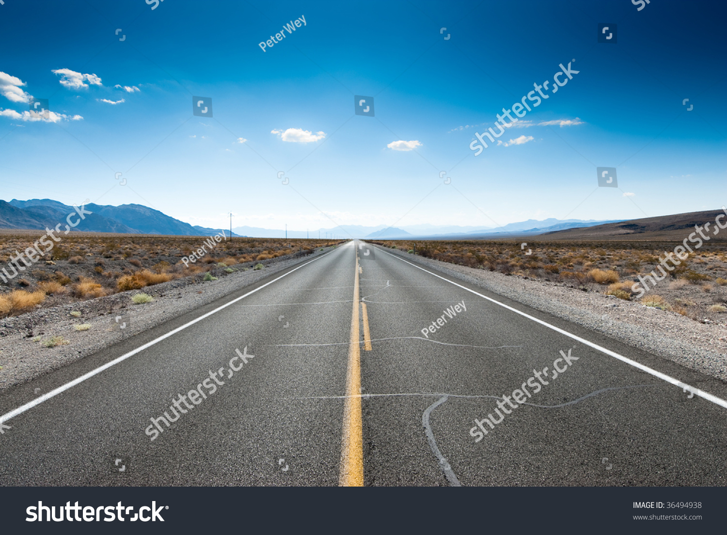 Straight Highway Sierra Nevada Usa Stock Photo 36494938 | Shutterstock