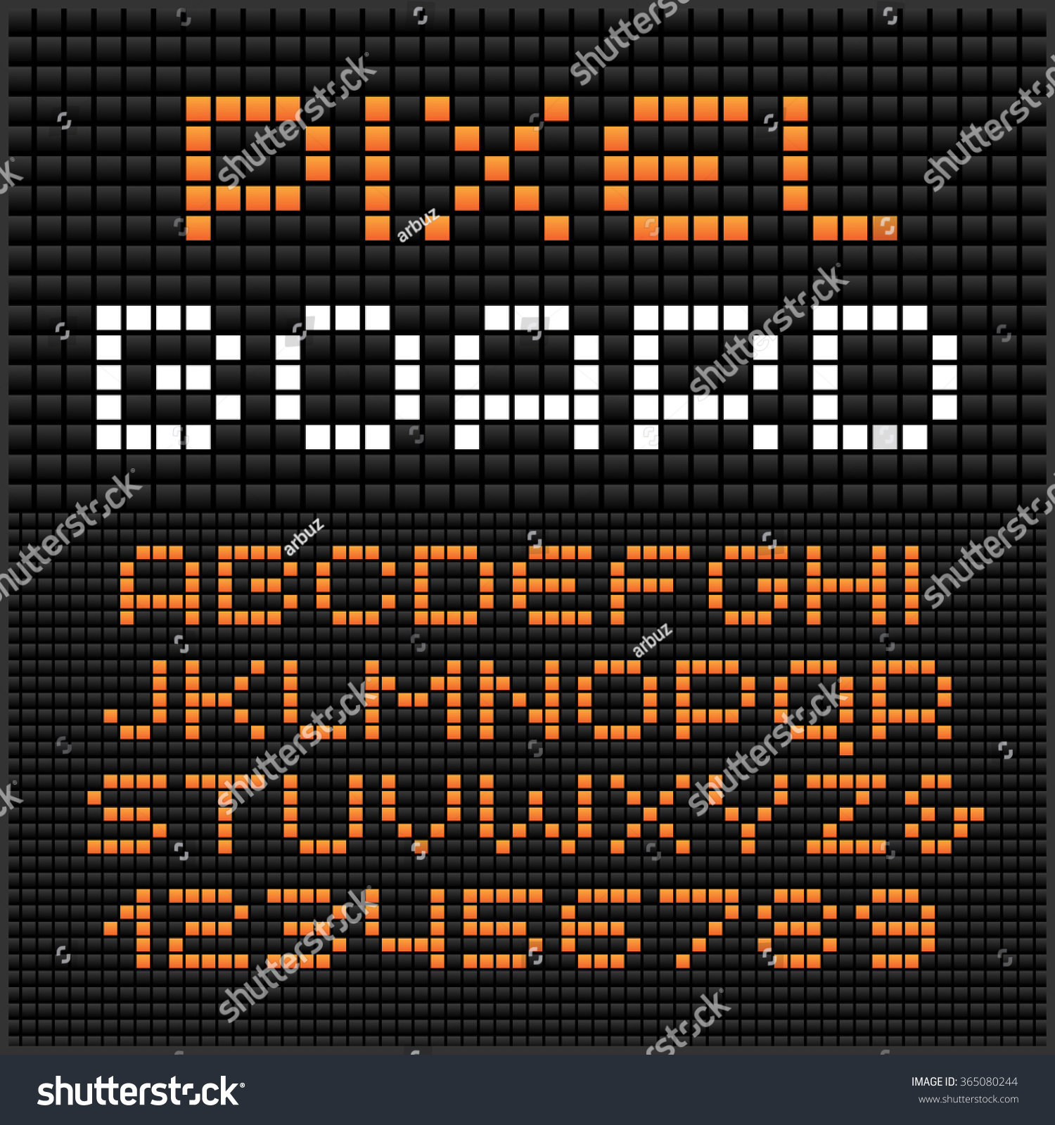 Pixel Font Vector Alphabet Dots Effect Stock Vector (Royalty Free ...