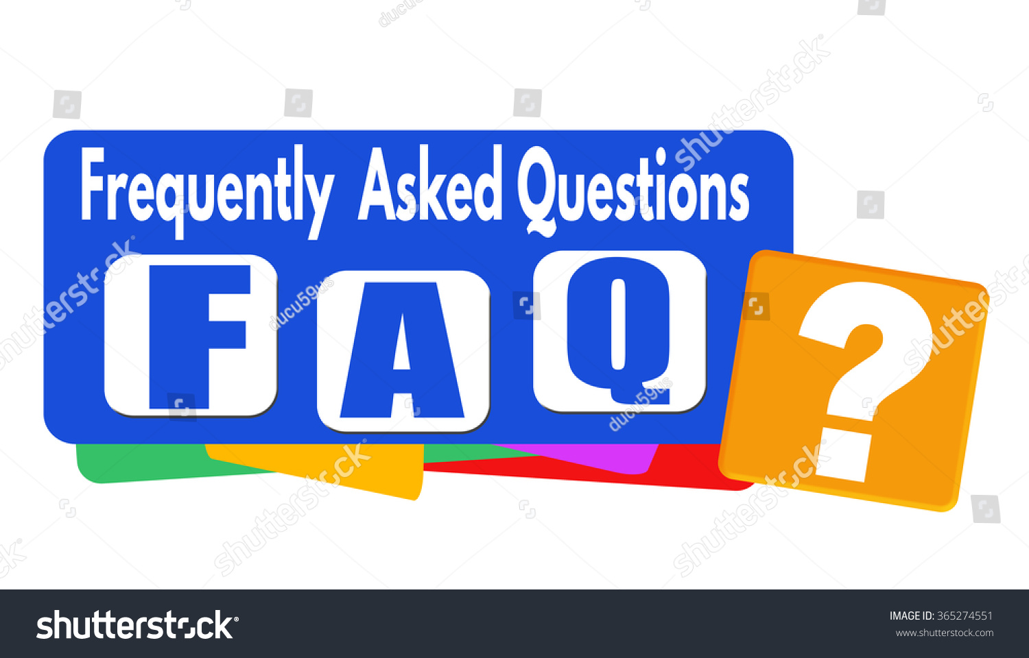 Faq Frequently Asked Questions Banner Label Stock Vector (Royalty Free ...