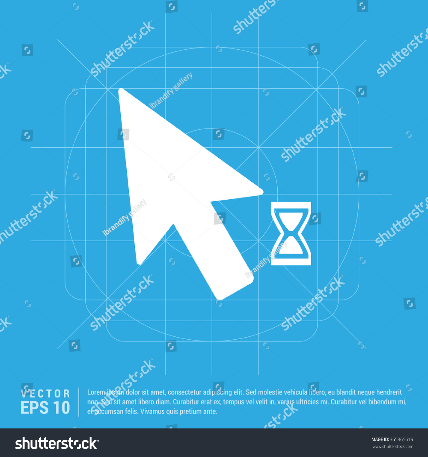 Vector Mouse Cursor Loading Icon Stock Vector (Royalty Free) 365365619