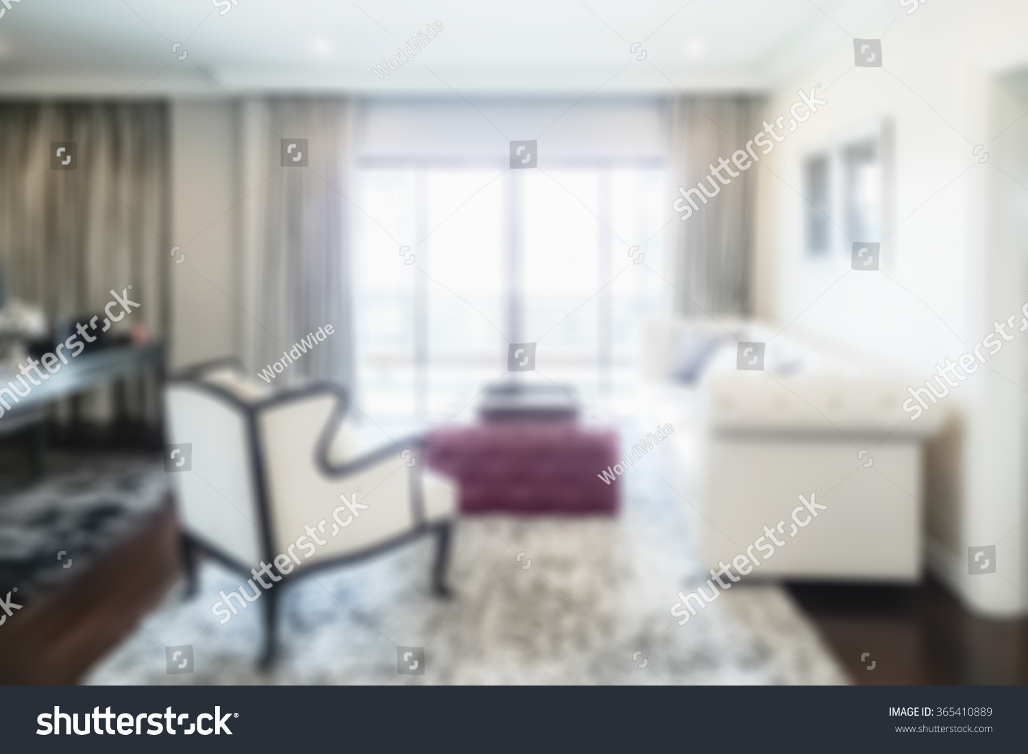 Blur Image Modern Living Room Interior Stock Photo 365410889 