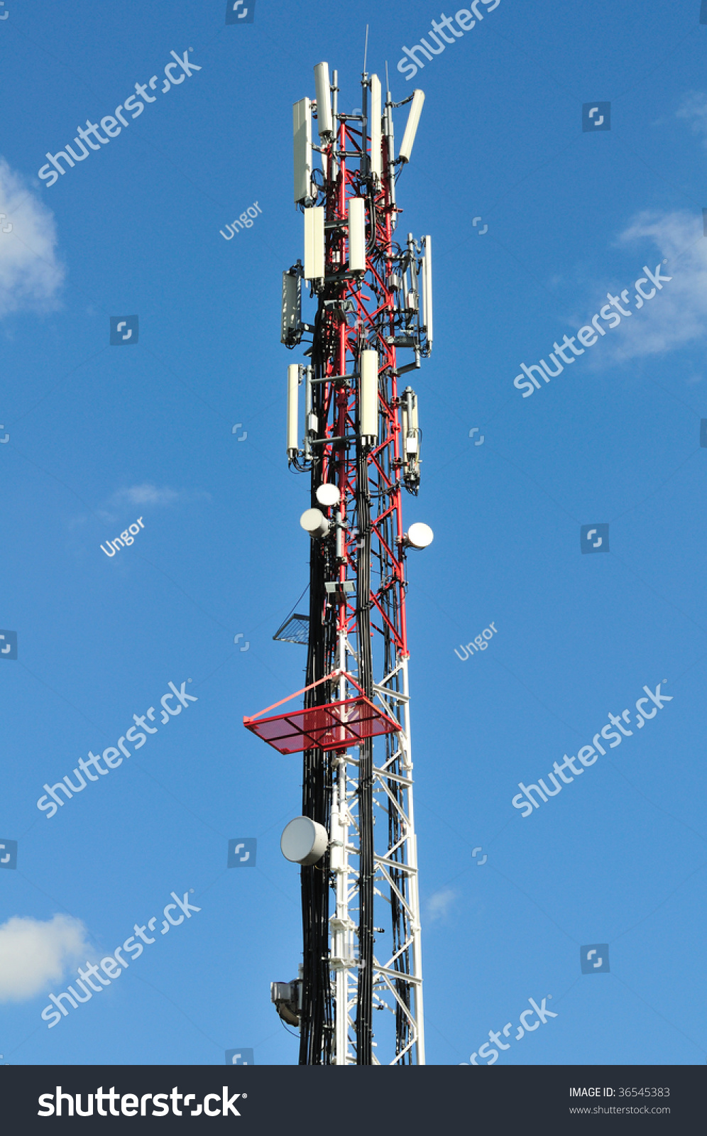 microwave communications tower
