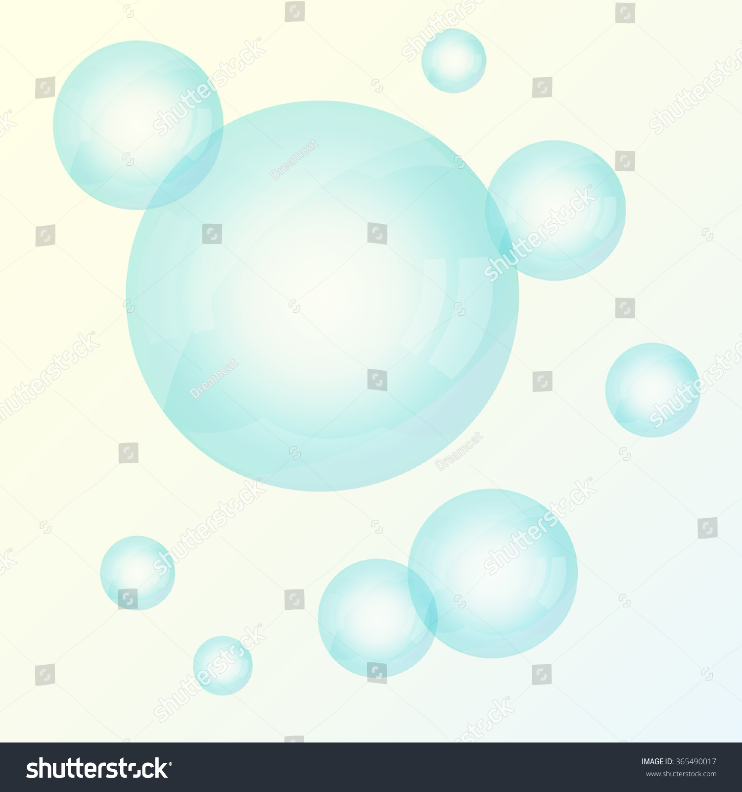 Vector Blue Yellow Bubbles Background Your Stock Vector (Royalty Free ...