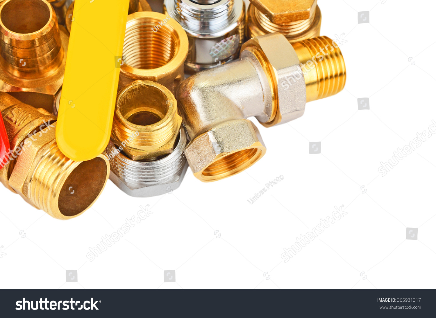 Plumbing Fitting Tubulure Isolated On White Stock Photo 365931317 ...