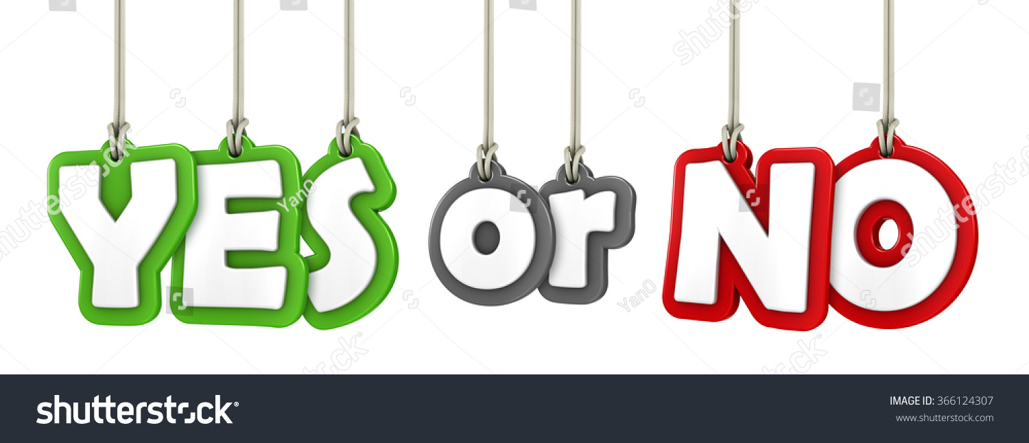 Yes No Survey Hanging Text On 366124307 Shutterstock