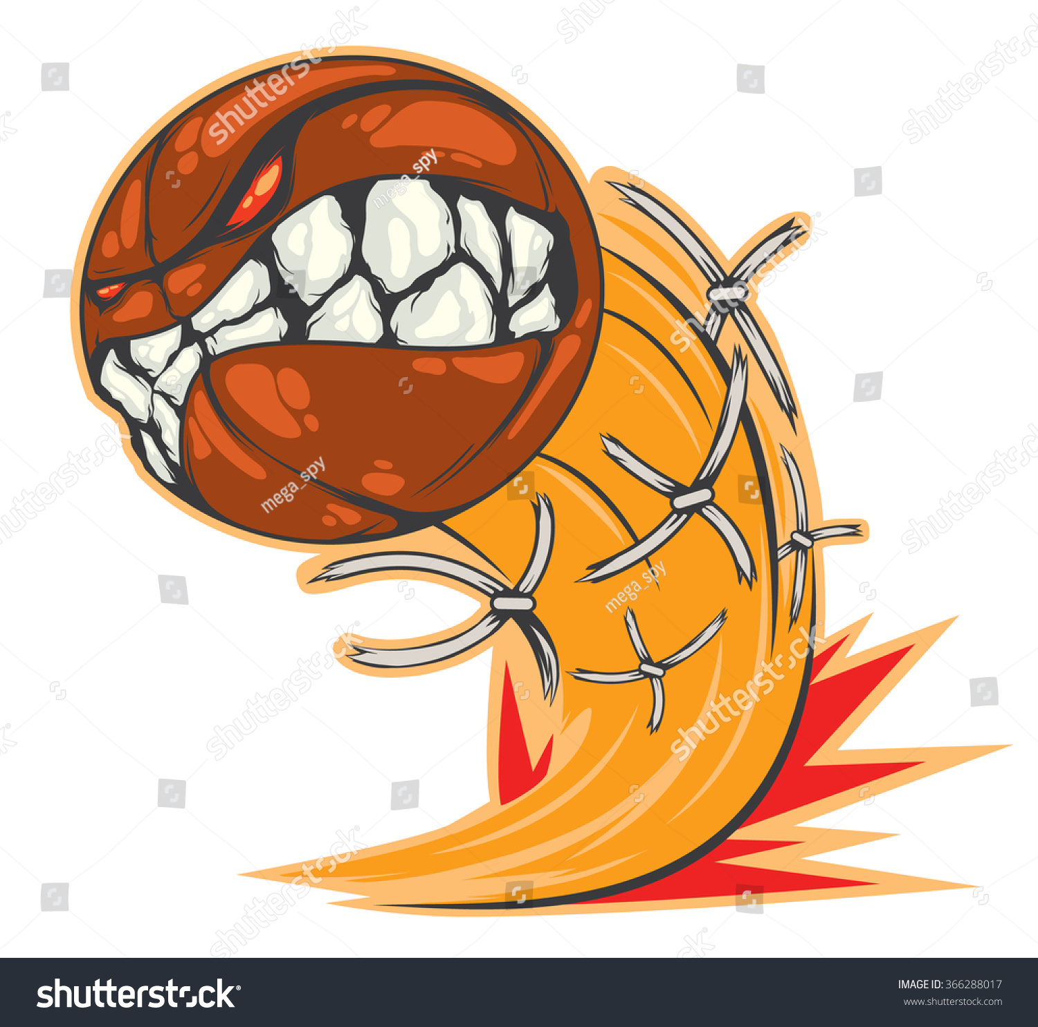 Мяч баскетбольный с зубами логотип