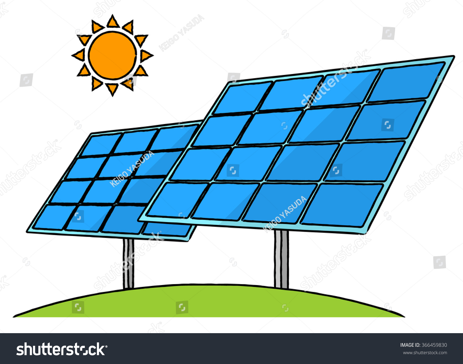 Солнечная батарея рисунок