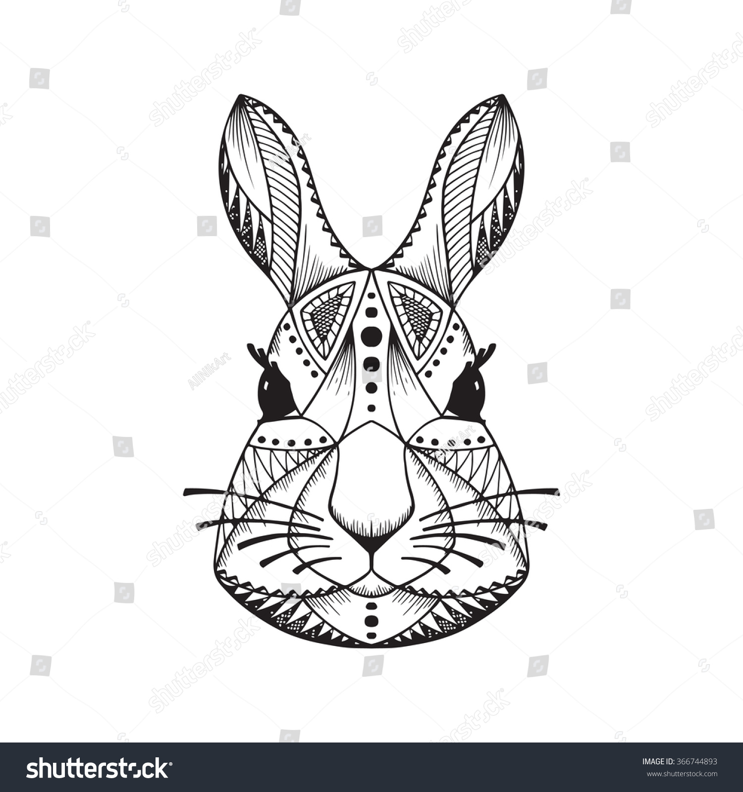 Rabbit head pattern