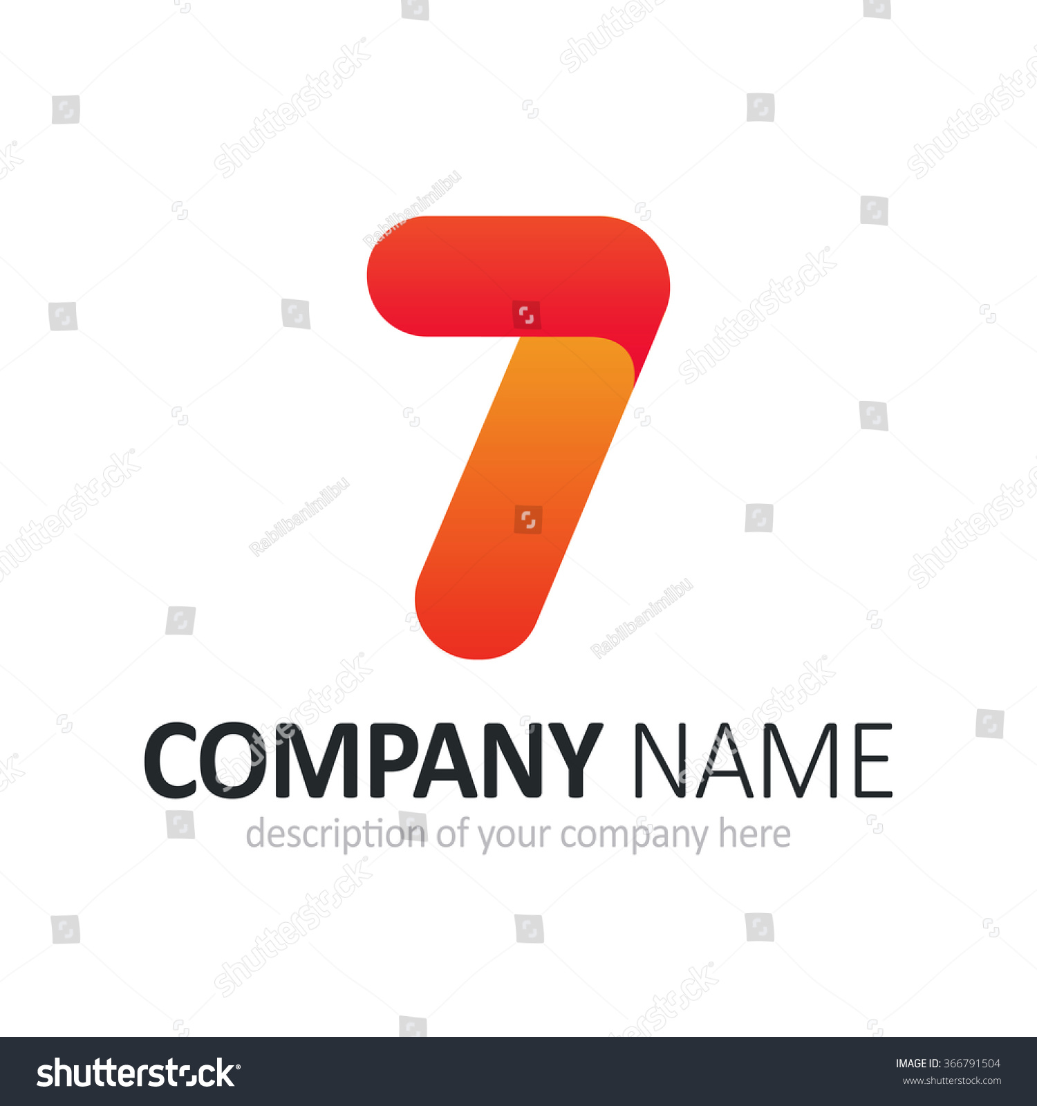 Number Seven Logo Icon Design Template Stock Vector (Royalty Free ...