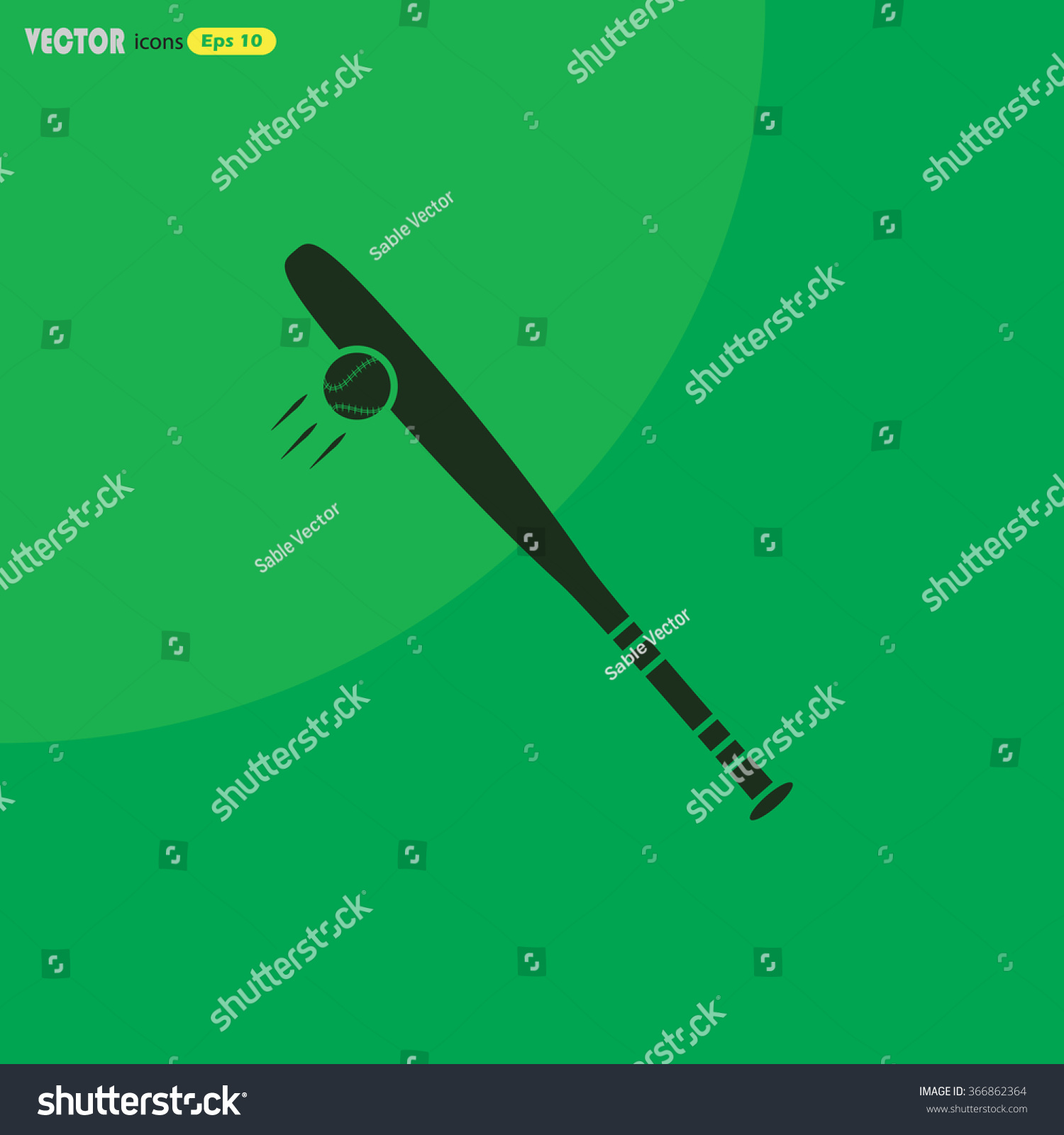 Baseballbat Sport Icon Stock Vector (Royalty Free) 366862364 | Shutterstock