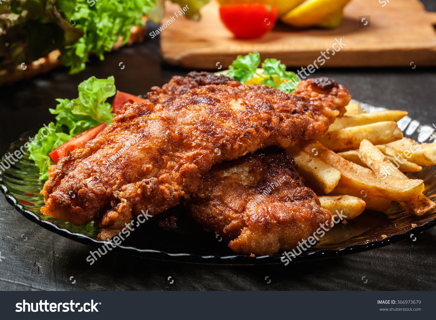 Fried Fish Crispy Batter Chips On Stock Photo 366973679 | Shutterstock