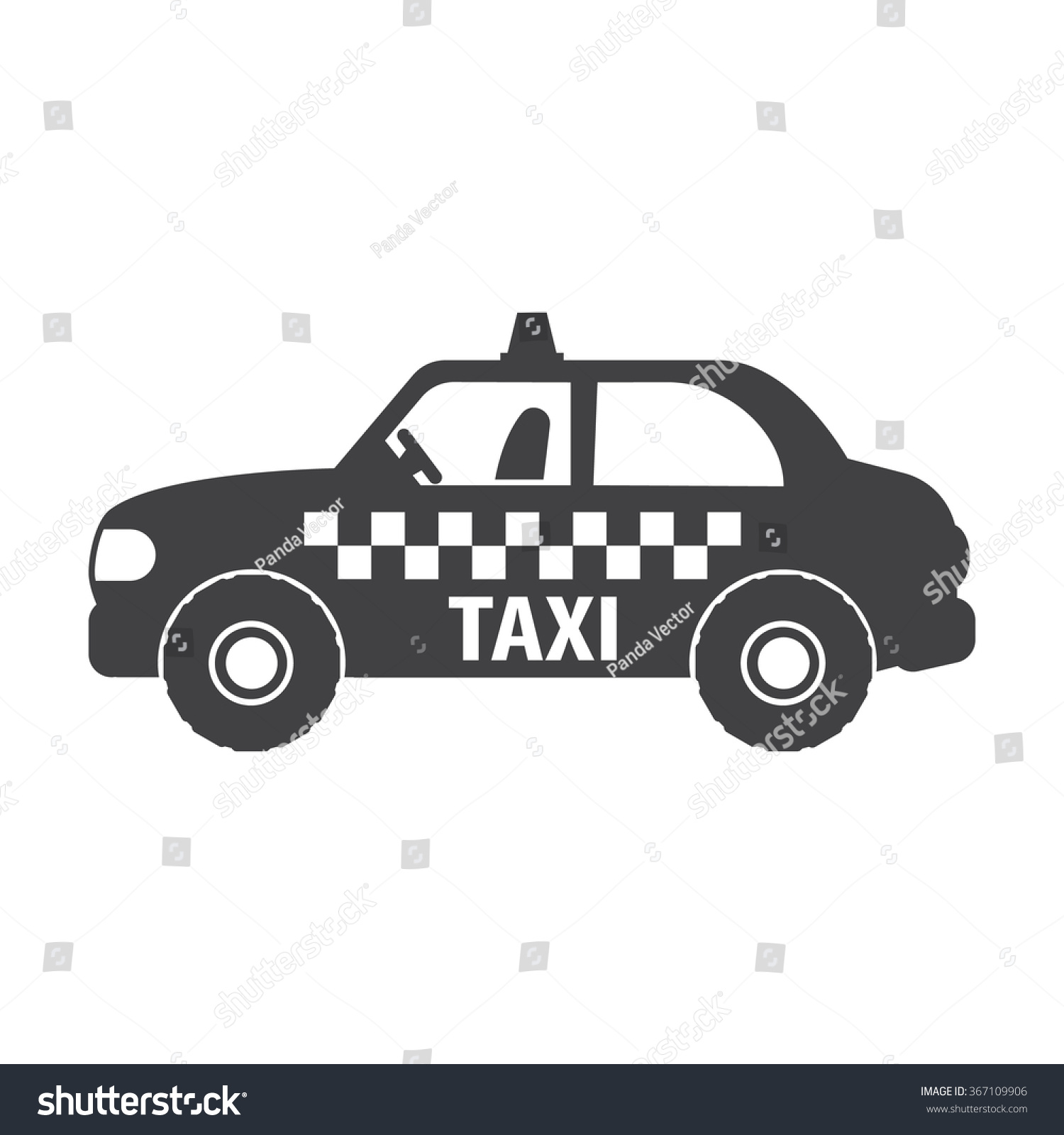 Такси черно белое