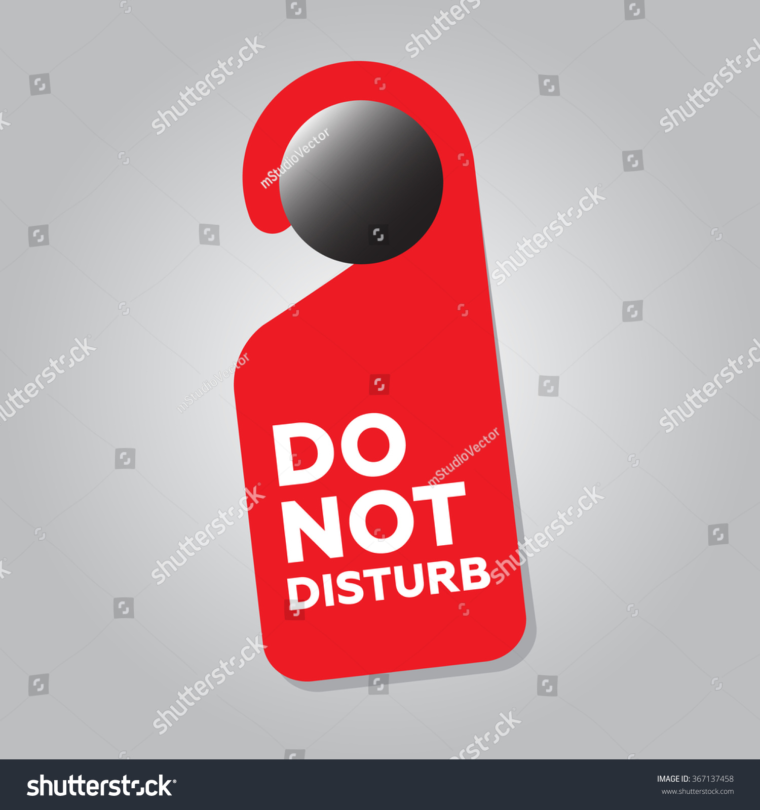 Do Not Disturb Door Sign Stock Vector (Royalty Free) 367137458 ...