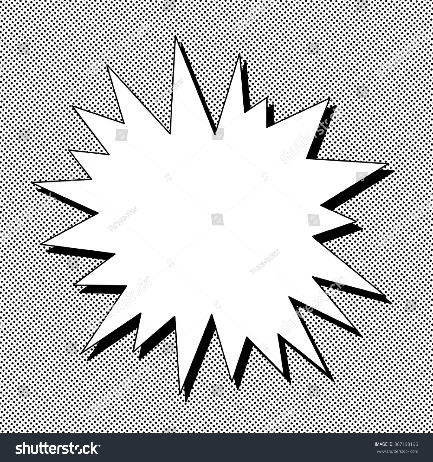 Comic Book Black White Speech Bubble Stock Vector (Royalty Free ...