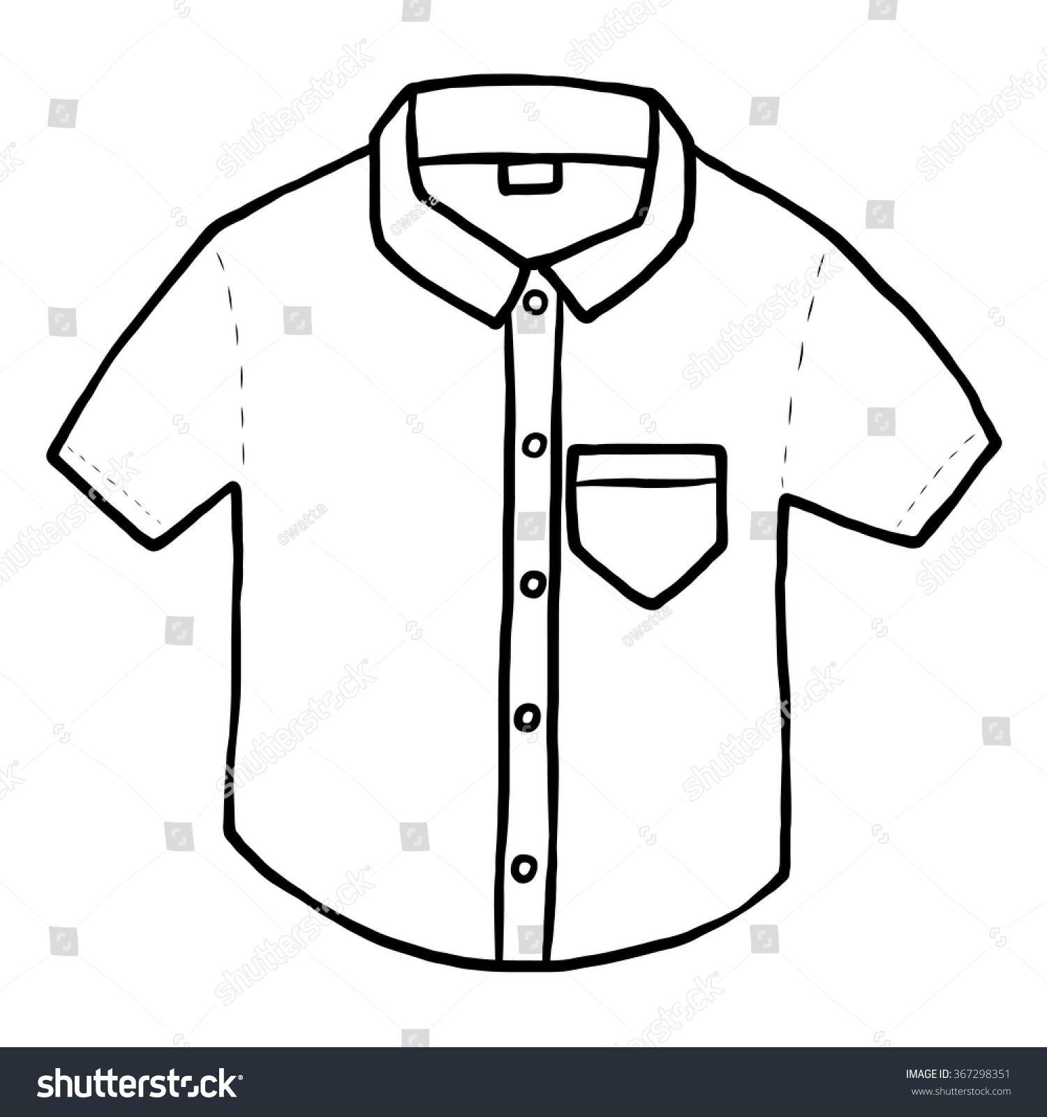 Small Shirt Cartoon Vector Illustration Black Stock Vector (Royalty ...