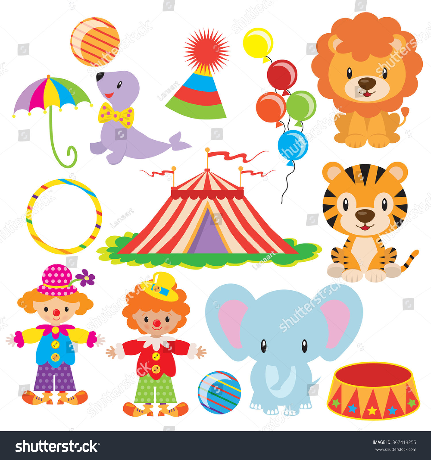 Circus Vector Illustration Stock Vector (Royalty Free) 367418255 ...