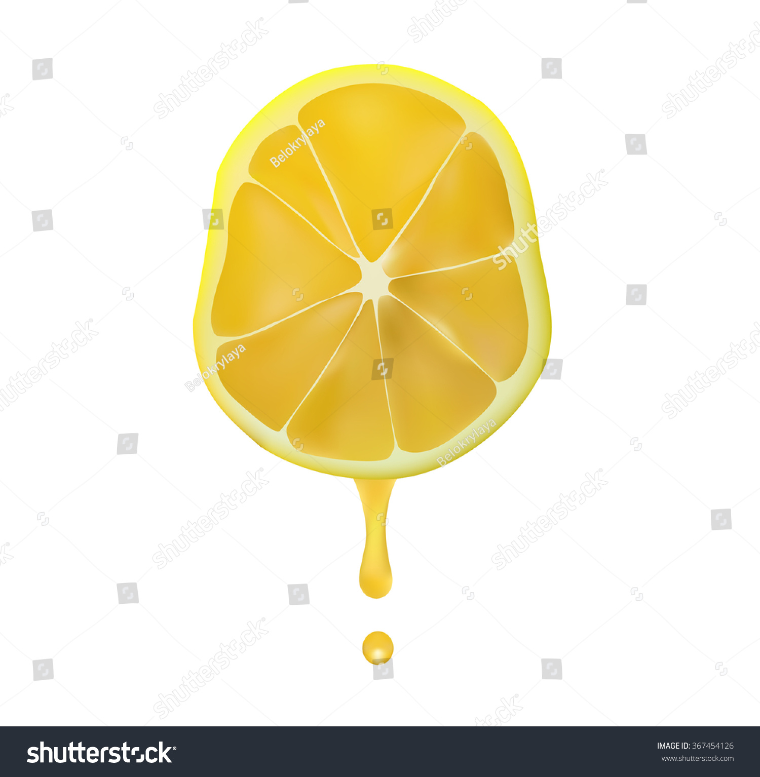 Dripping Juice Lemon Stock Vector Royalty Free 367454126 Shutterstock