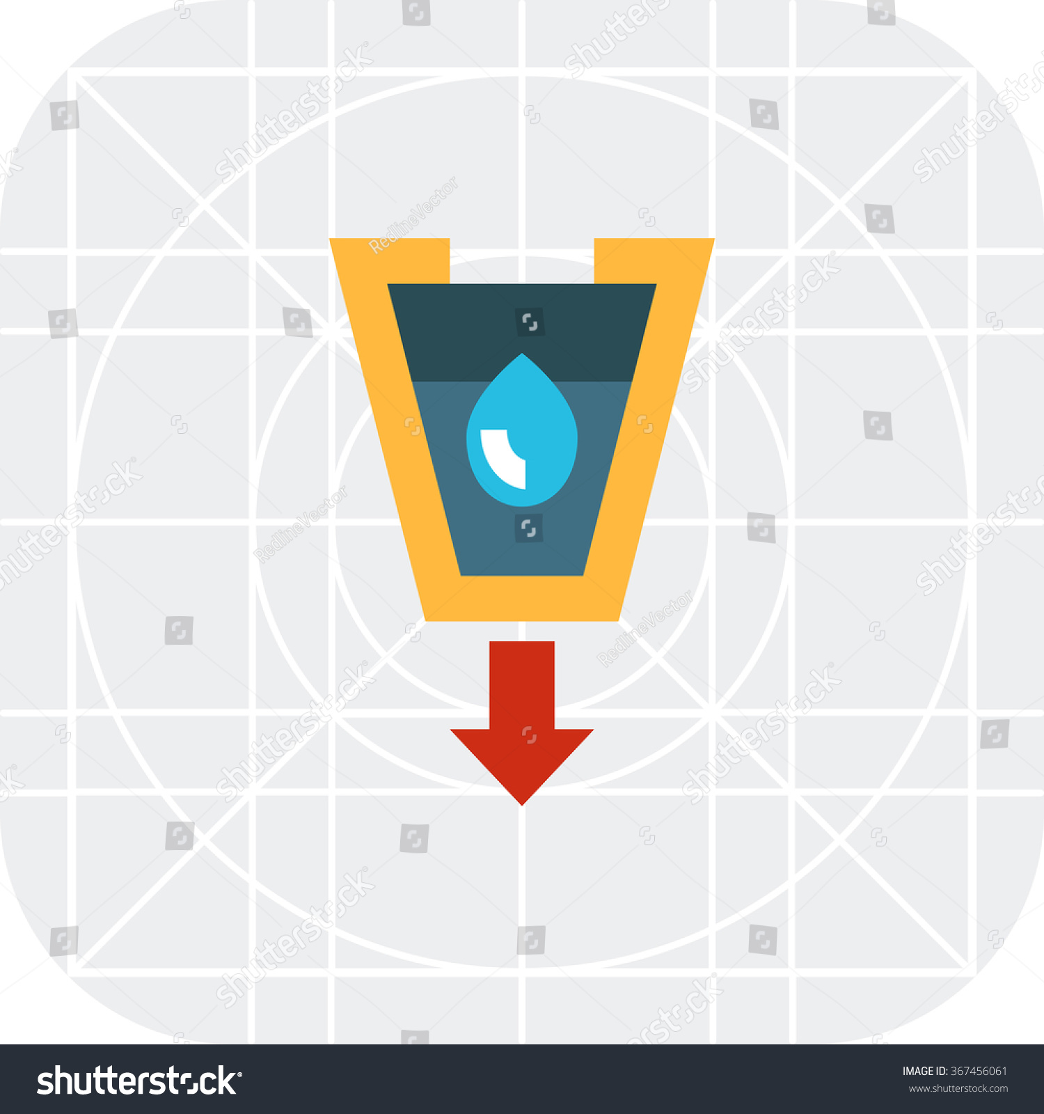 Stylized Funnel Icon Stock Vector (Royalty Free) 367456061 | Shutterstock