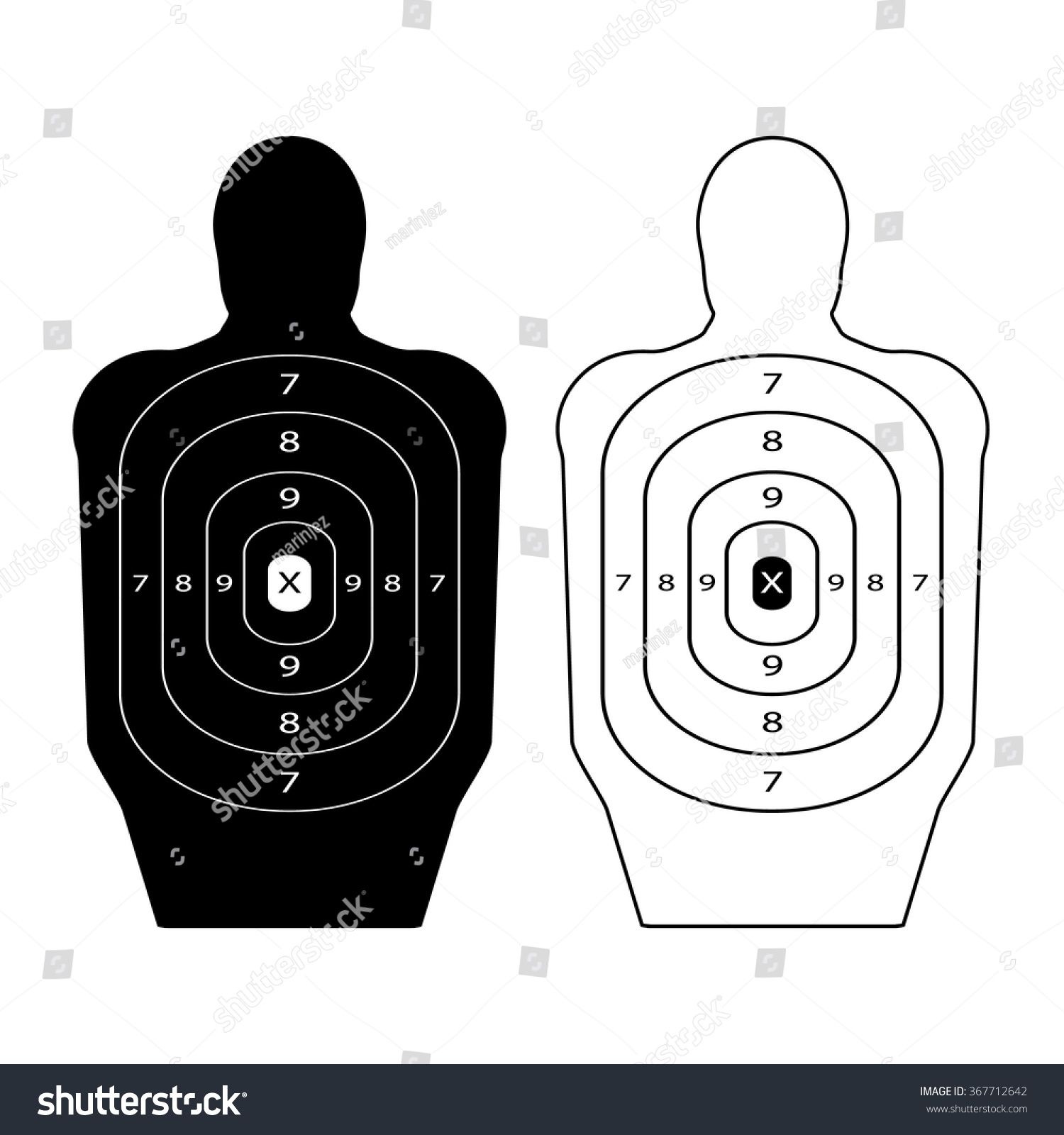 Human Target Stock Vector (Royalty Free) 367712642 | Shutterstock