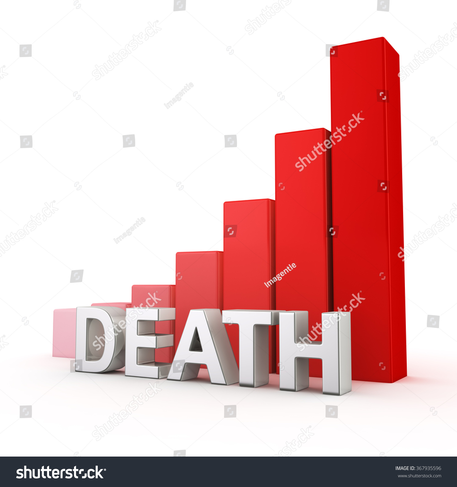 Growing Red Bar Graph Death On Stock Illustration 367935596 | Shutterstock