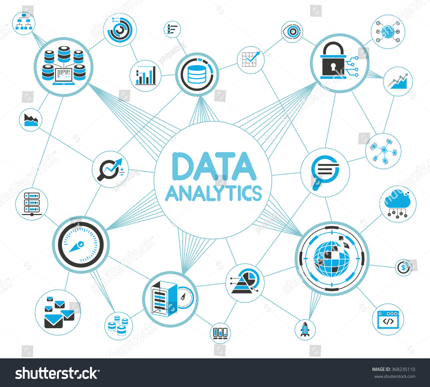 Data Analytics Network Background Data Analytics Stock Vector (Royalty ...