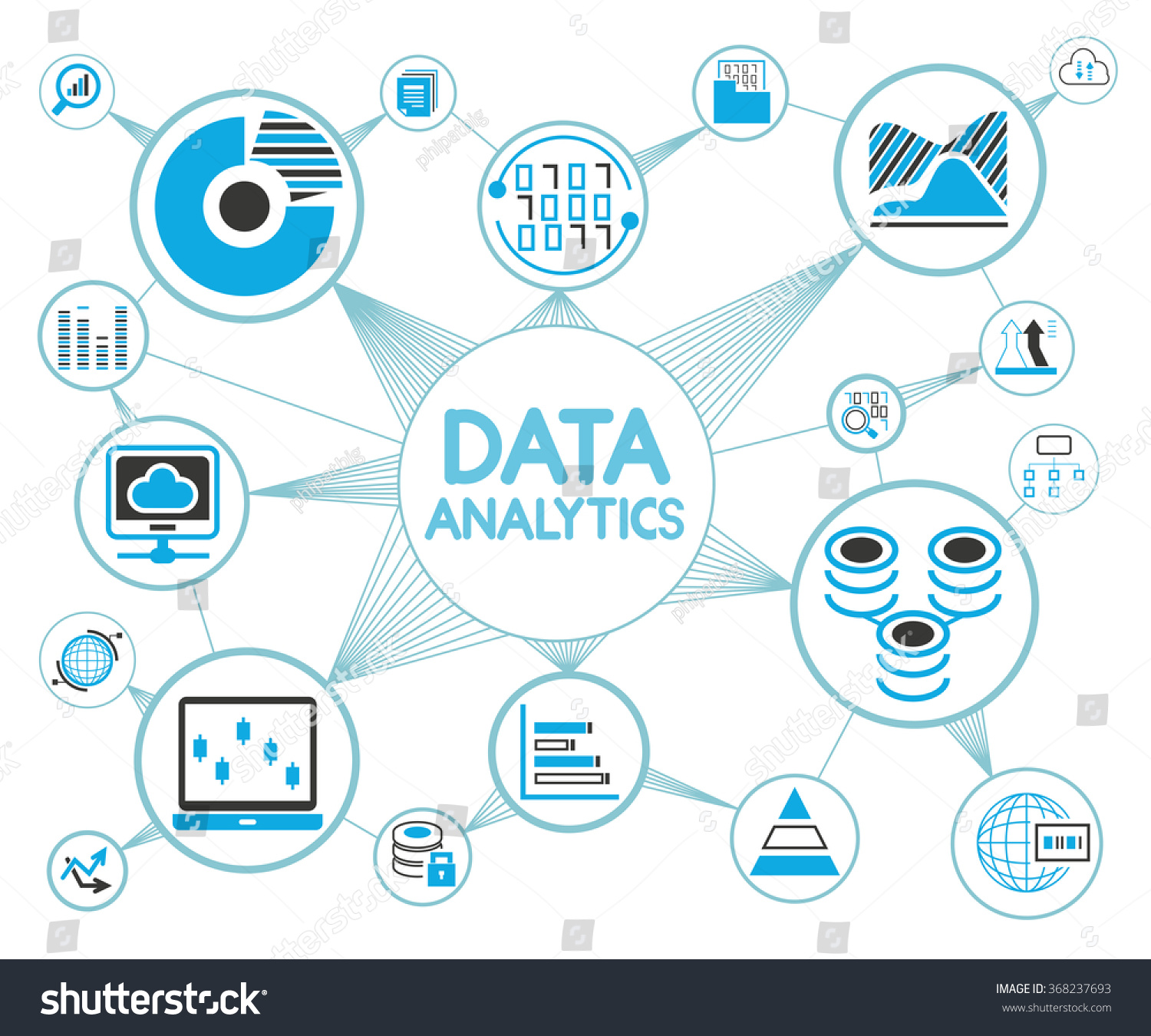 Data Analytics Network Background Data Analytics Stock Vector (Royalty ...