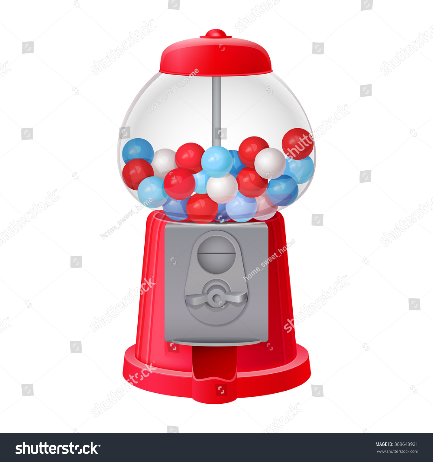 Antique Red Bubblegum Machine Stock Vector (Royalty Free) 368648921 ...