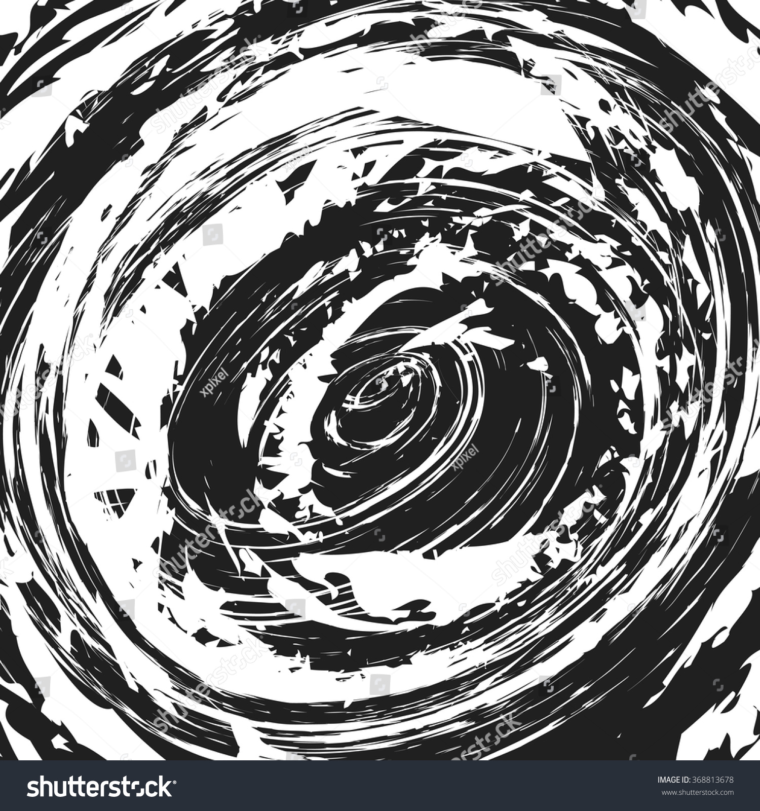 Vintage Spiral Scratched Black Ink Background Stock Vector (Royalty ...