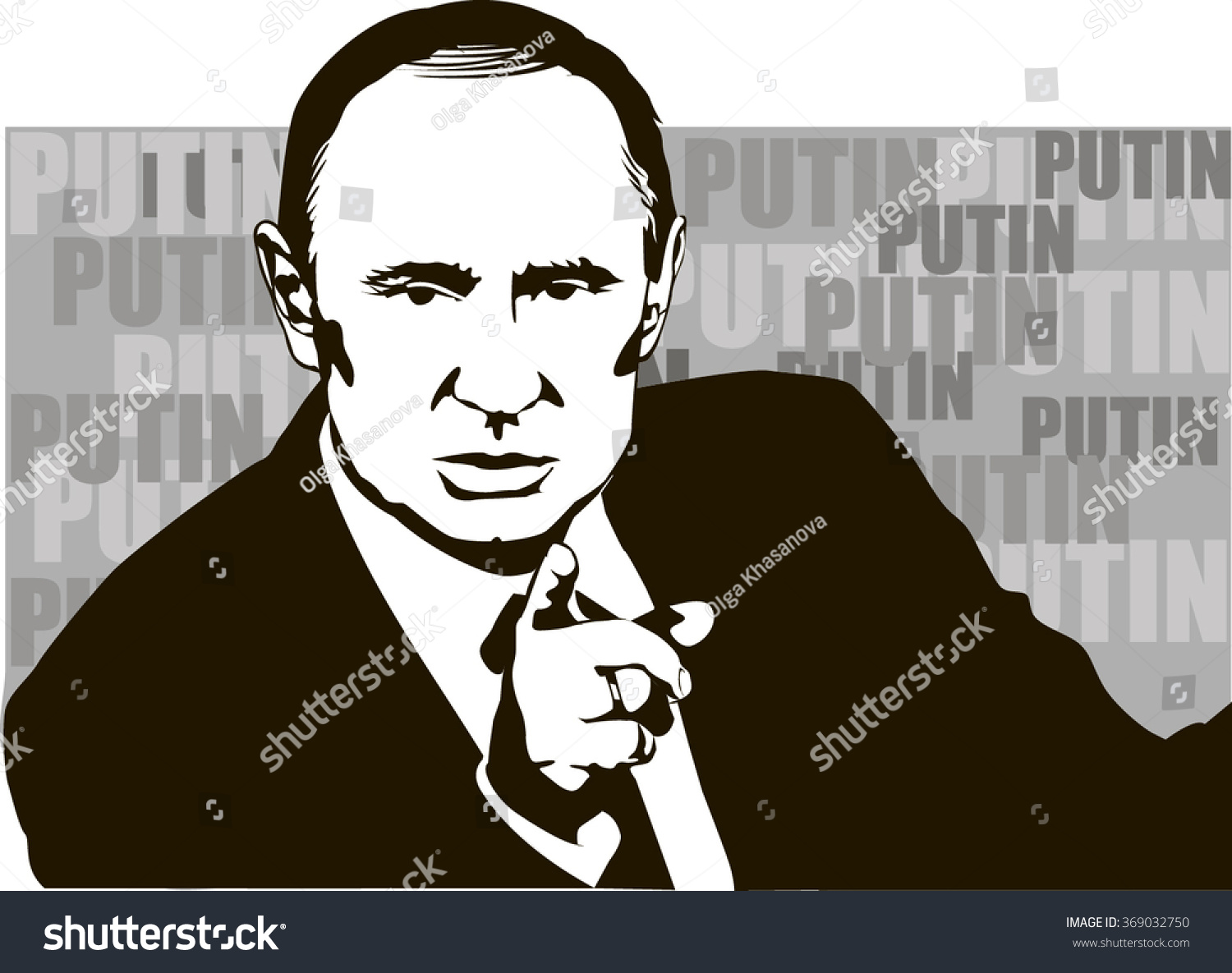 Профиль Путина вектор