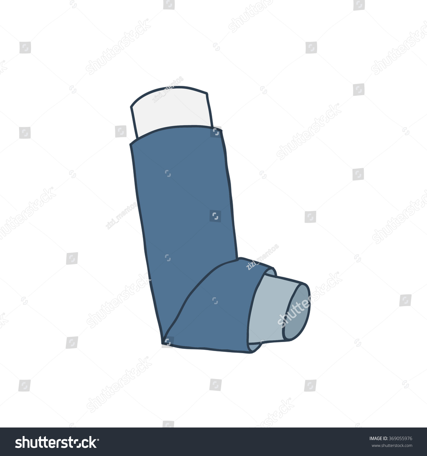 Doodle Icon Inhaler Asthma Vector Illustration Stock Vector (Royalty ...