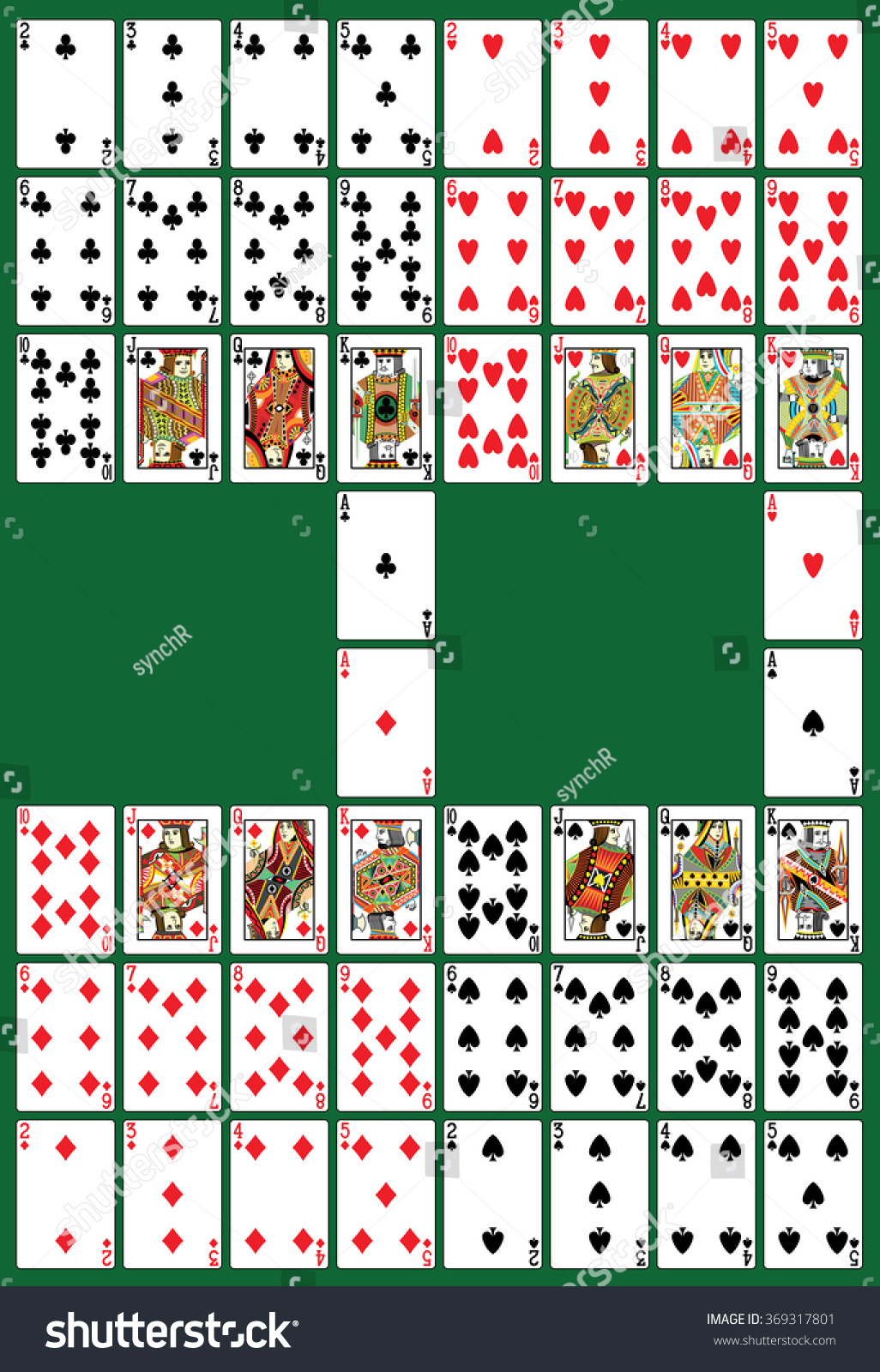 Full Deck All One Set Th Stock Vector (Royalty Free) 369317801 ...