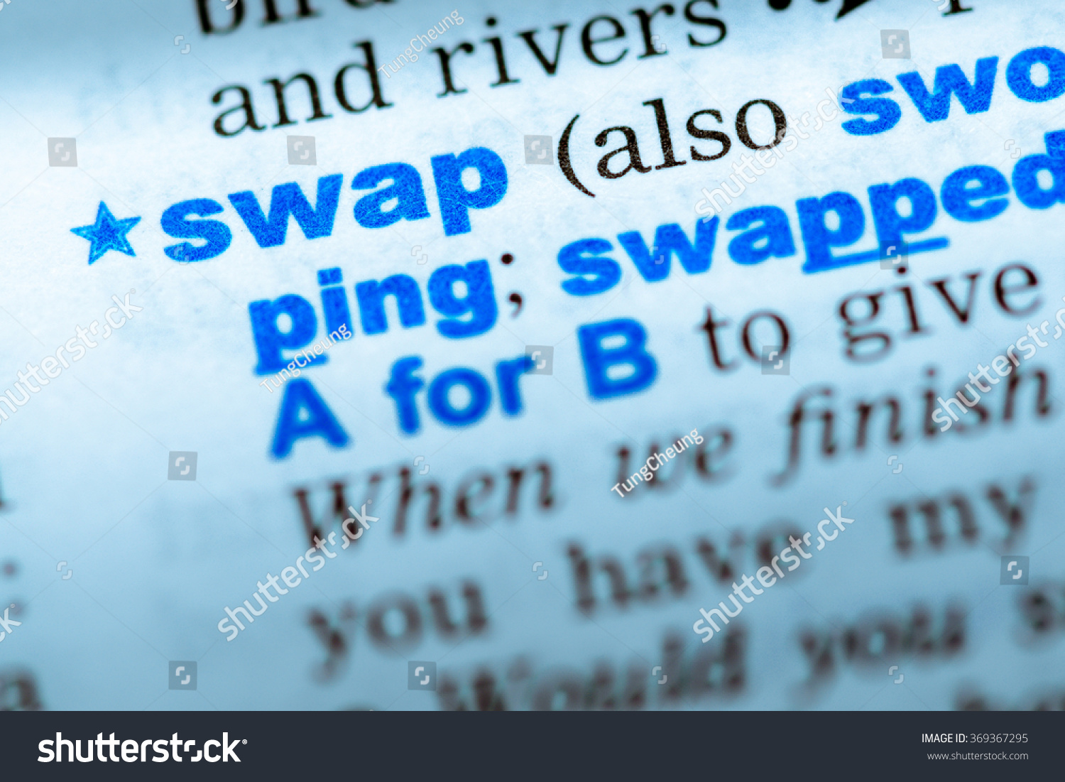 closeup-word-english-dictionary-swap-definition-369367295