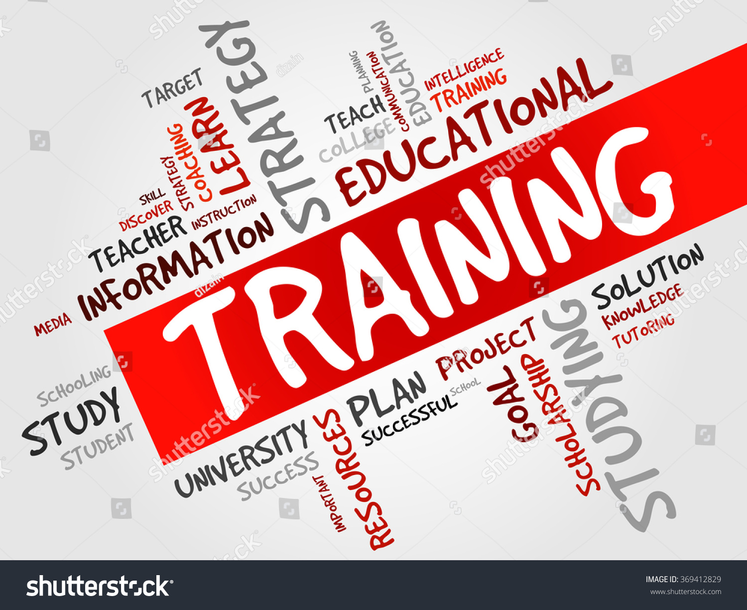 Training Word Cloud Education Concept Stock Illustration 369412829