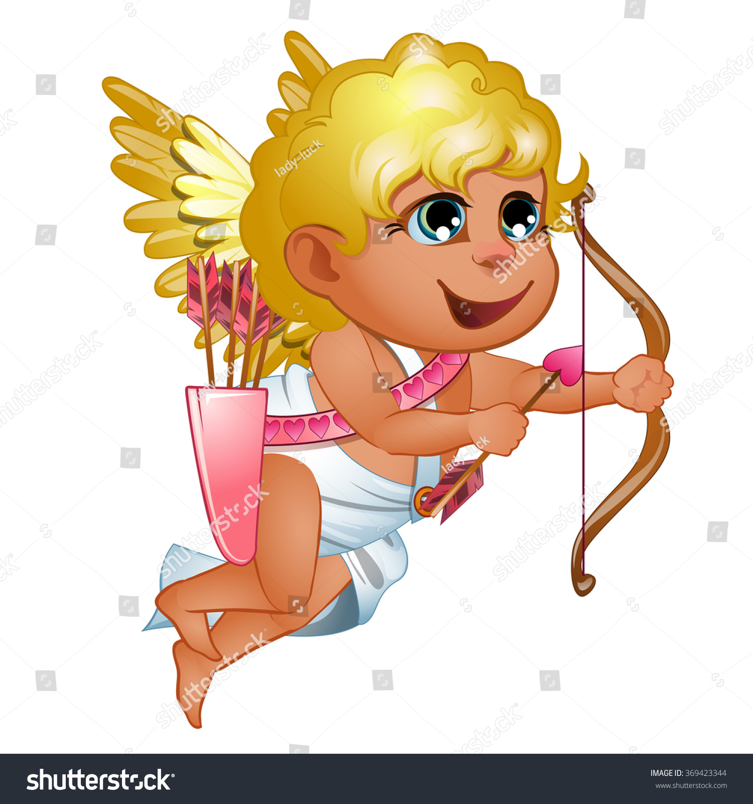 Little Angel Archer Arrow Vector Stock Vector (Royalty Free) 369423344 ...