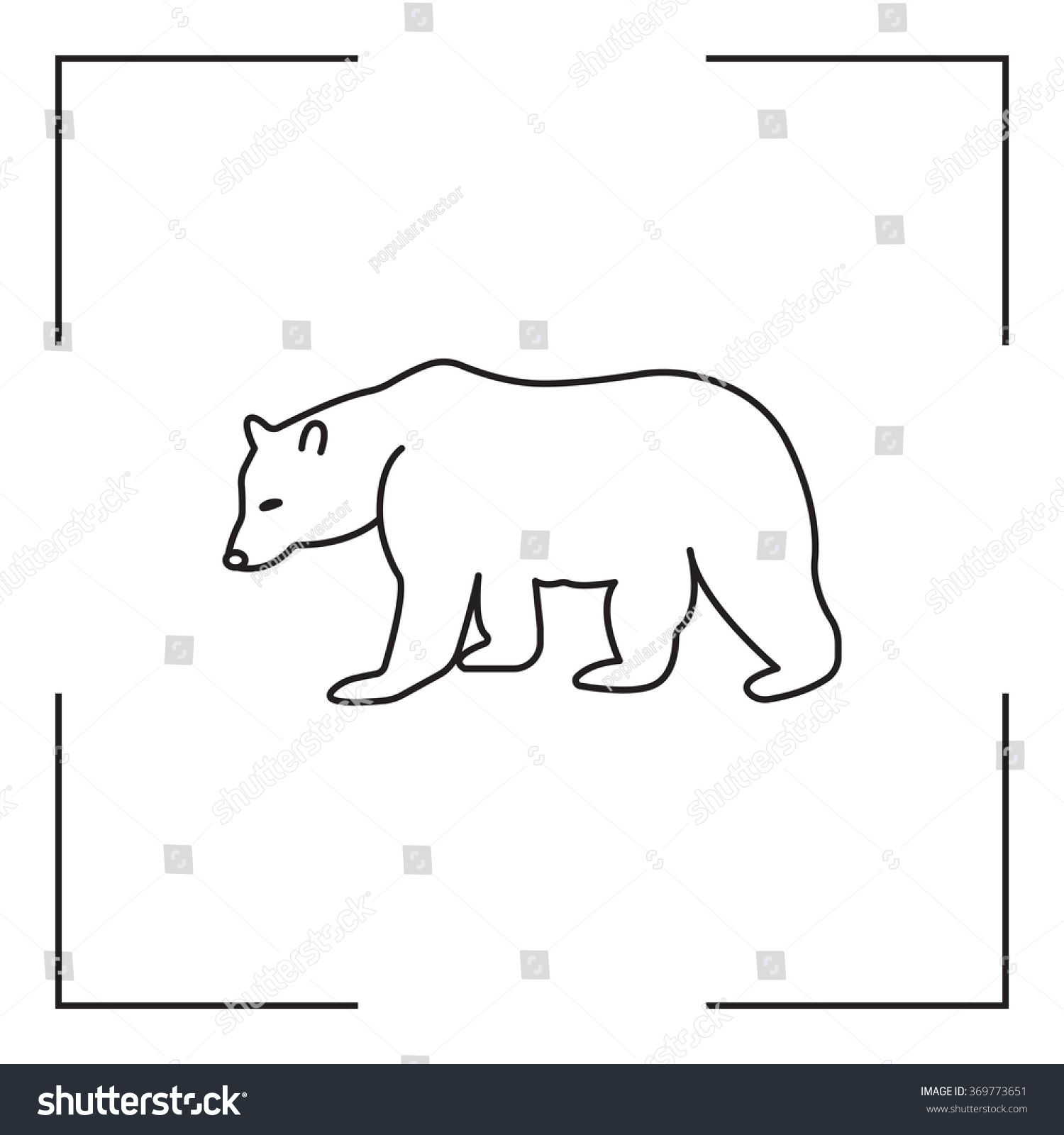 Bear Symbol Vector Illustration Stock Vector (Royalty Free) 369773651 ...