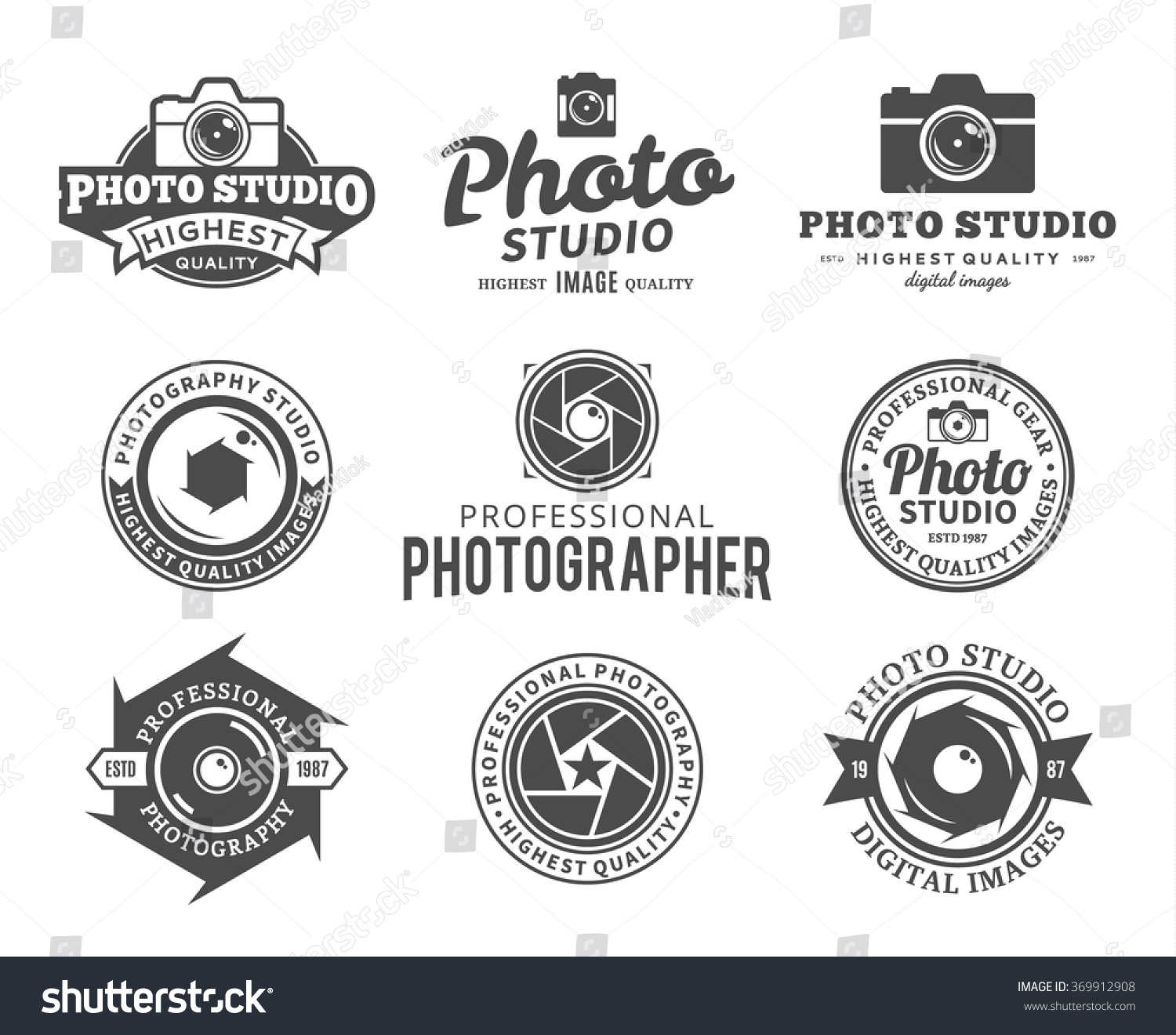 Vector Photography Logo Stock Vector (royalty Free) 369912908 