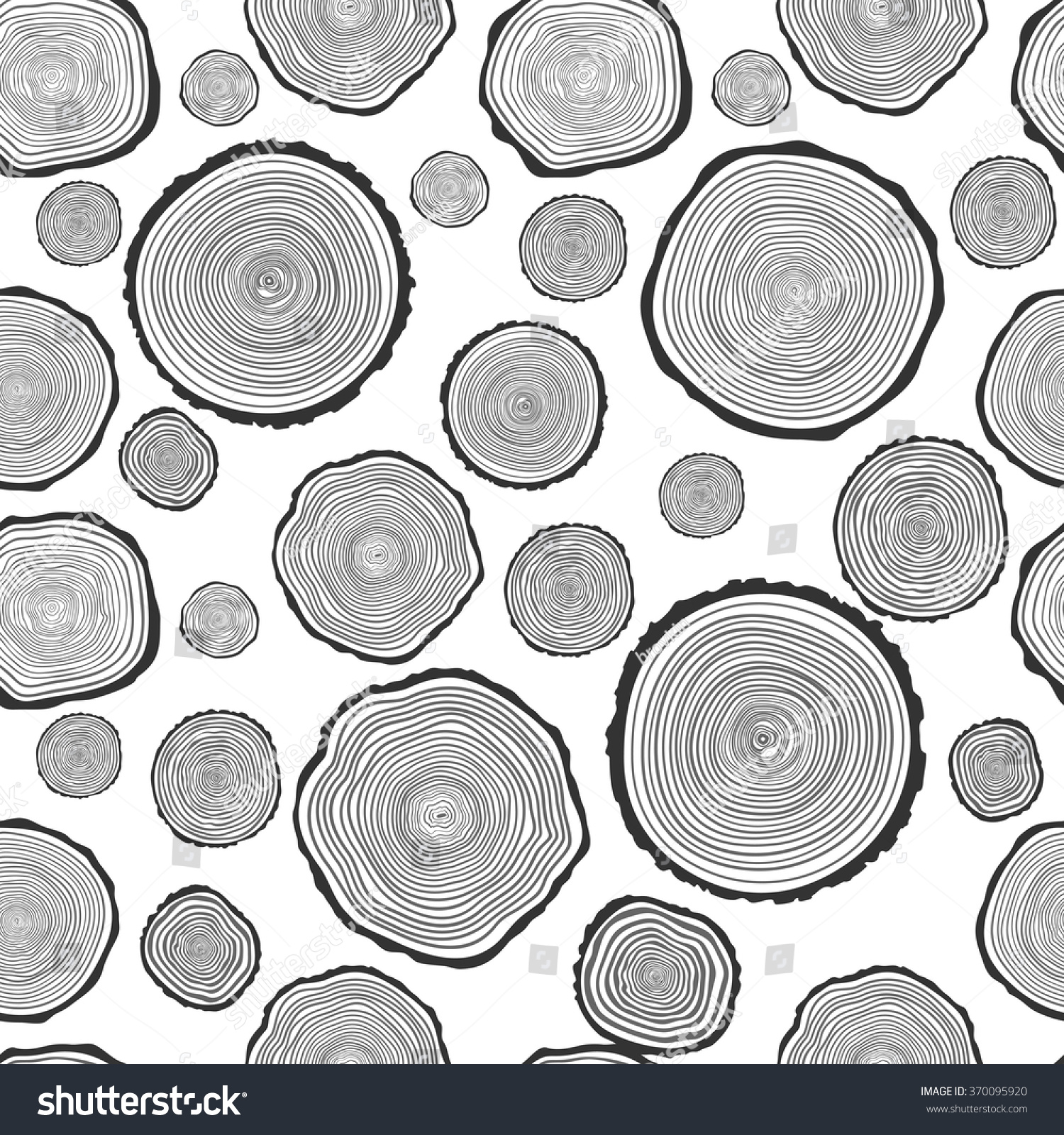 Tree Rings Seamless Vector Pattern Saw Stock Vector (Royalty Free ...