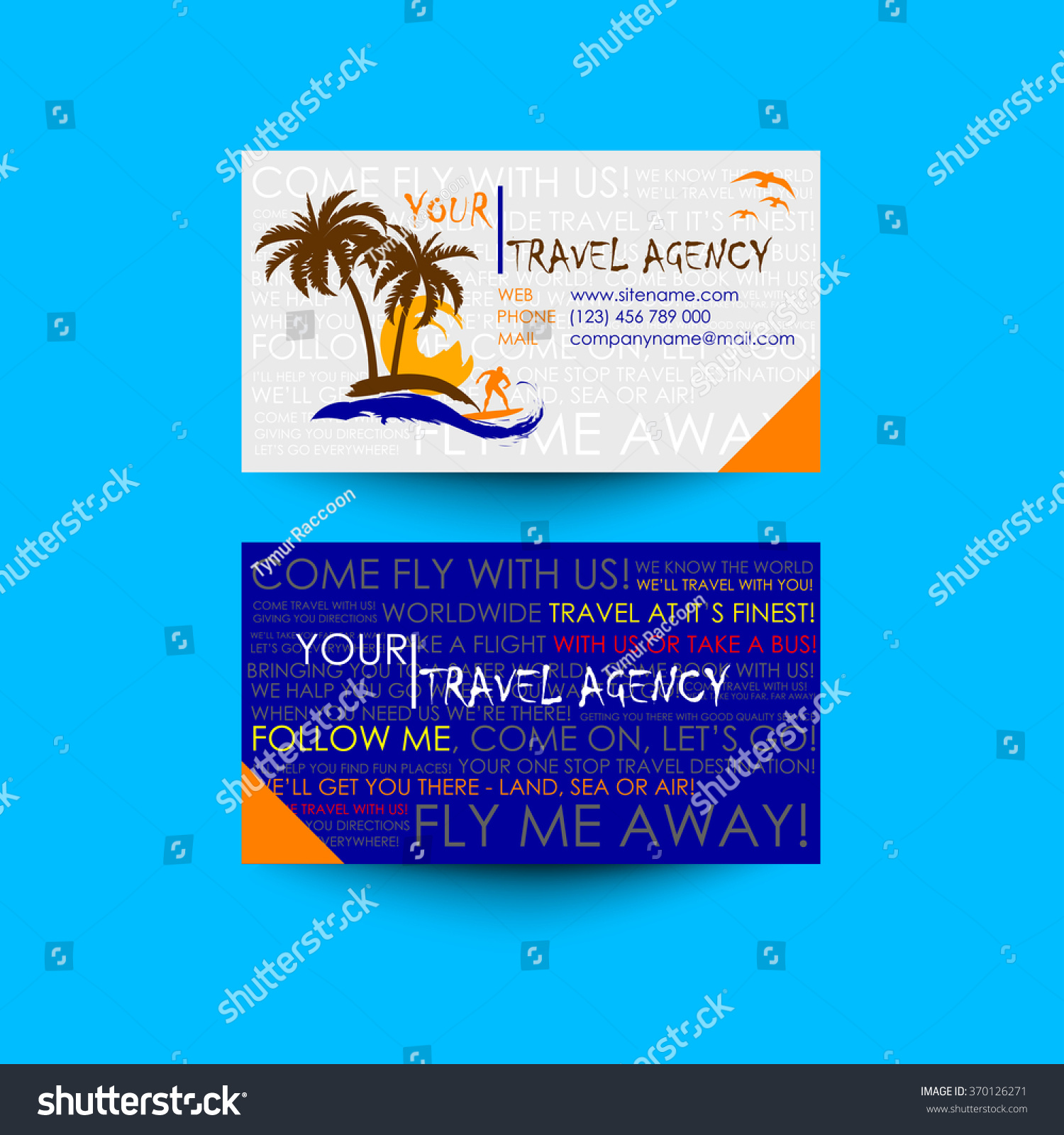 travel-agency-business-card-template-logo-stock-vector-royalty-free