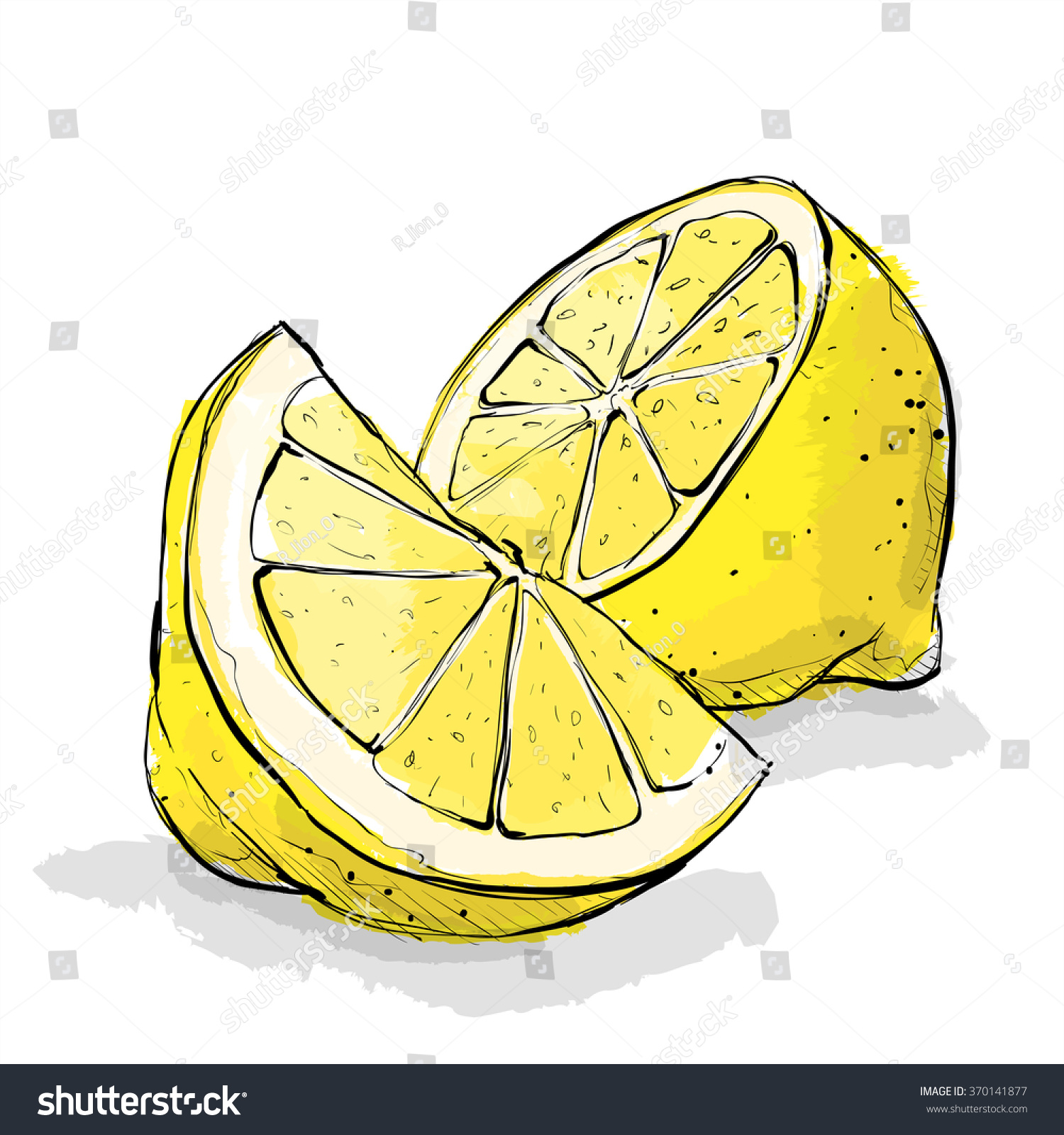 Эскиз лимон человек