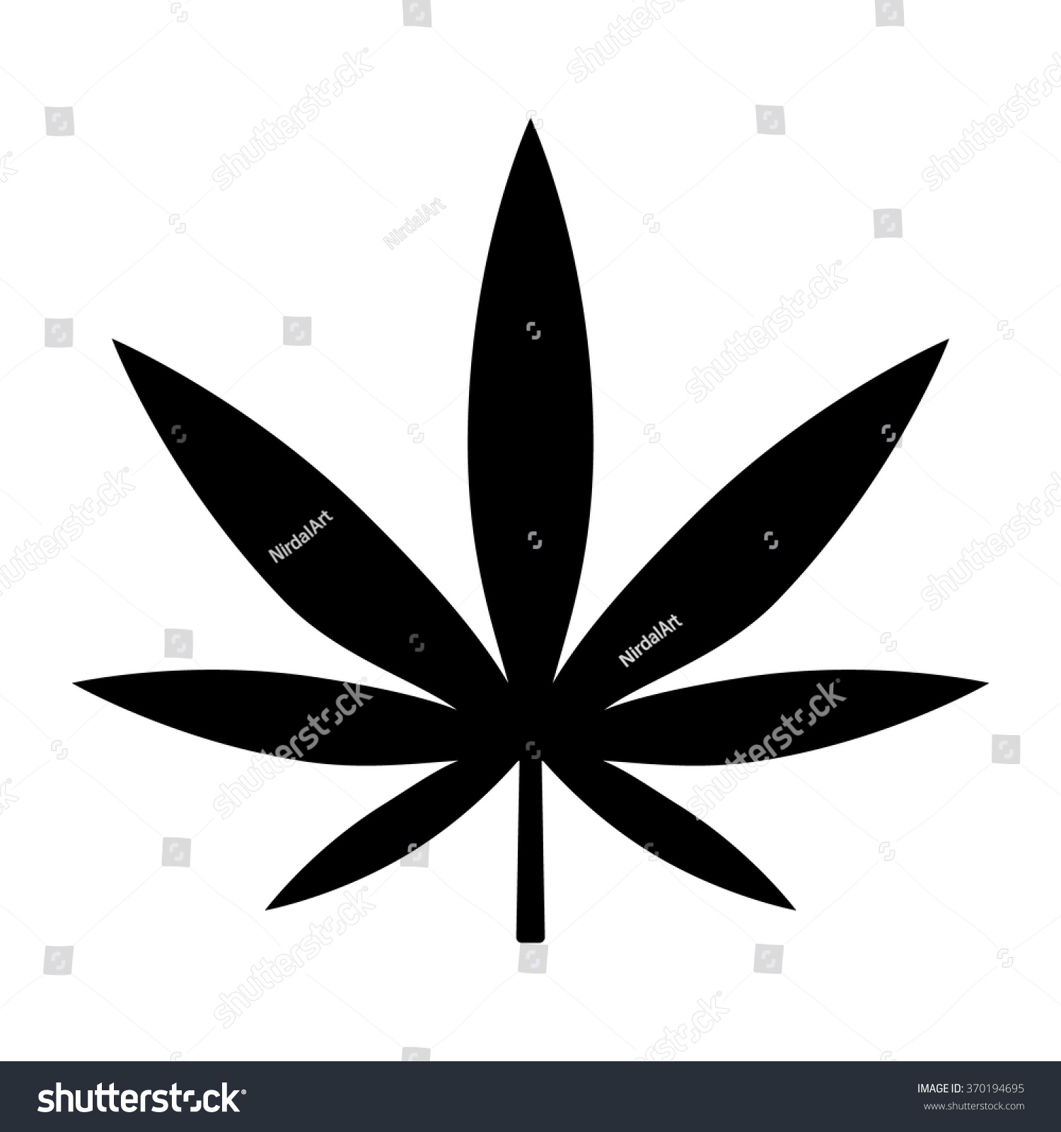 Marijuana Leaf Icon Stock Vector (Royalty Free) 370194695 | Shutterstock