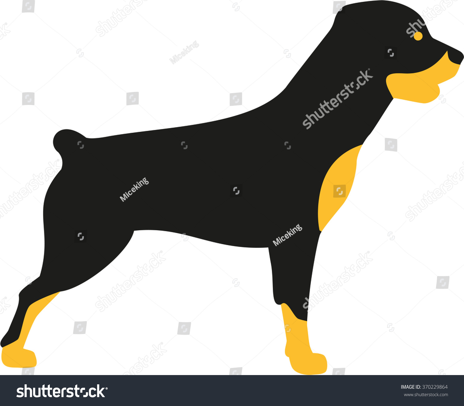 Rottweiler Pictogram Stock Vector (Royalty Free) 370229864 | Shutterstock