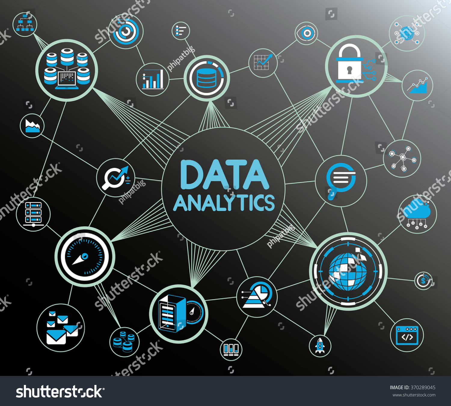 Data Analytics Network Background Data Analytics Stock Vector (Royalty ...